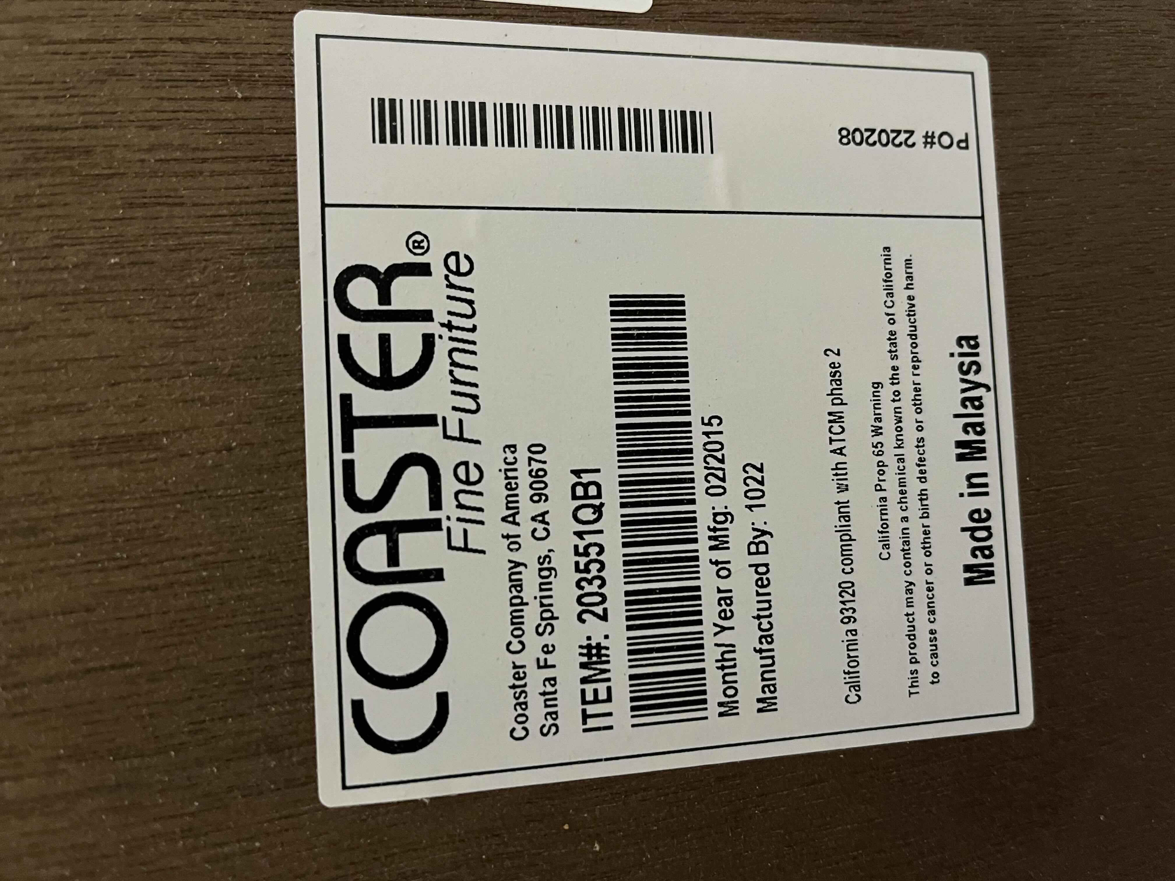 Photo 1 of COASTER FINE FURNITURE DARK ESPRESSO FINISH QUEEN BED FRAME W BOX SPRING & BEDDING