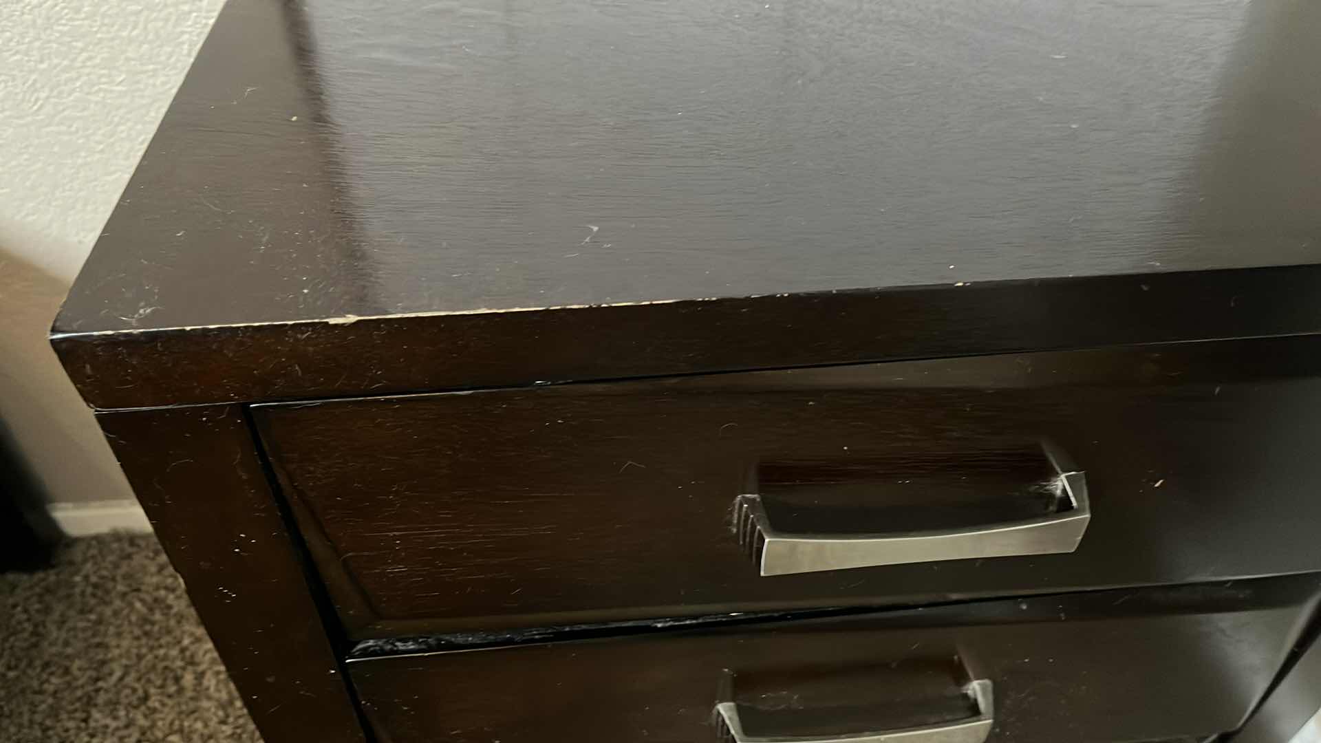 Photo 1 of COASTER FINE FURNITURE DARK ESPRESSO FINISH 3 DRAWER NIGHTSTAND 22” X 17” H25”