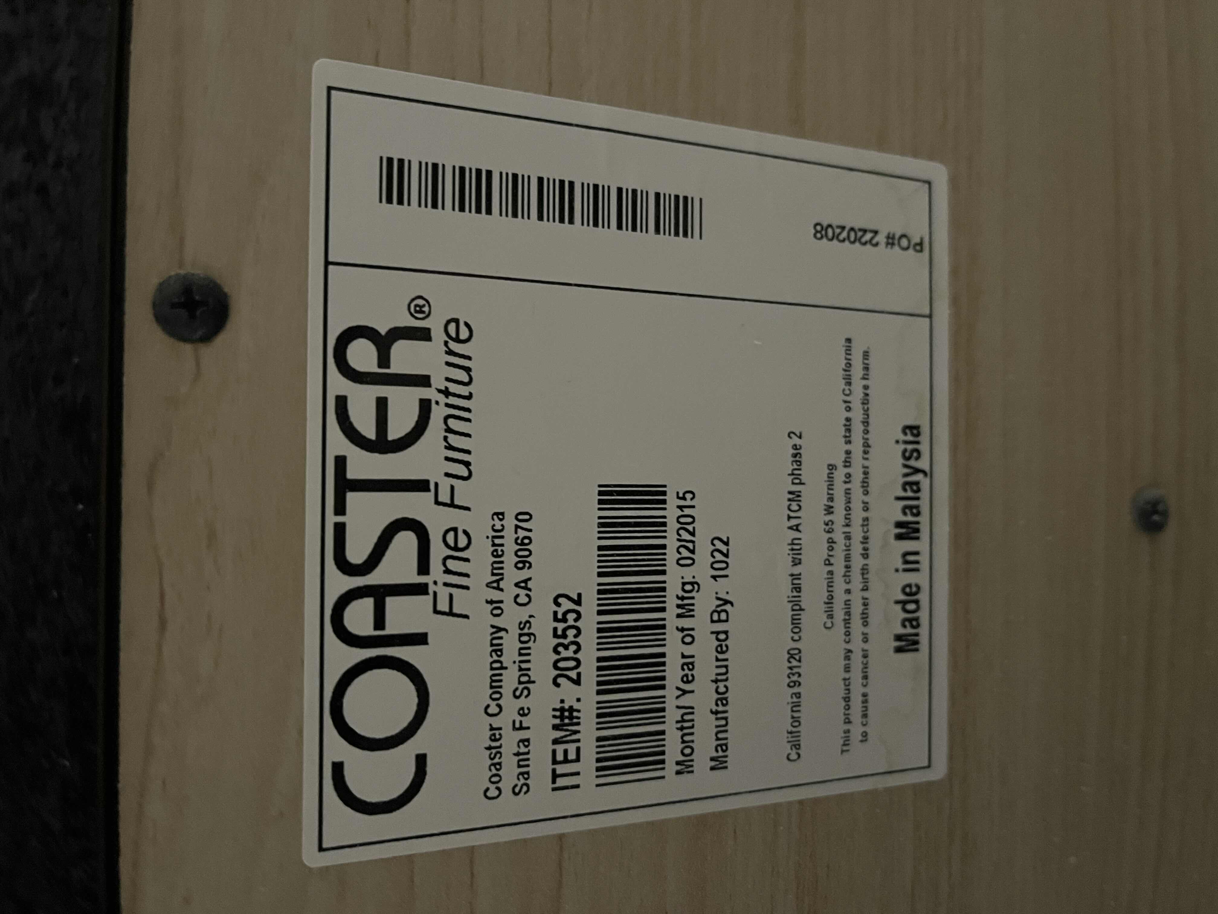 Photo 1 of COASTER FINE FURNITURE DARK ESPRESSO FINISH 3 DRAWER NIGHTSTAND 22” X 17” H25”