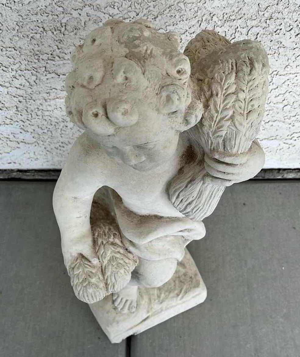 Photo 1 of GARDEN ANGEL GATHERING WHEAT CONCRETE STATUE 10” X 8” H24”