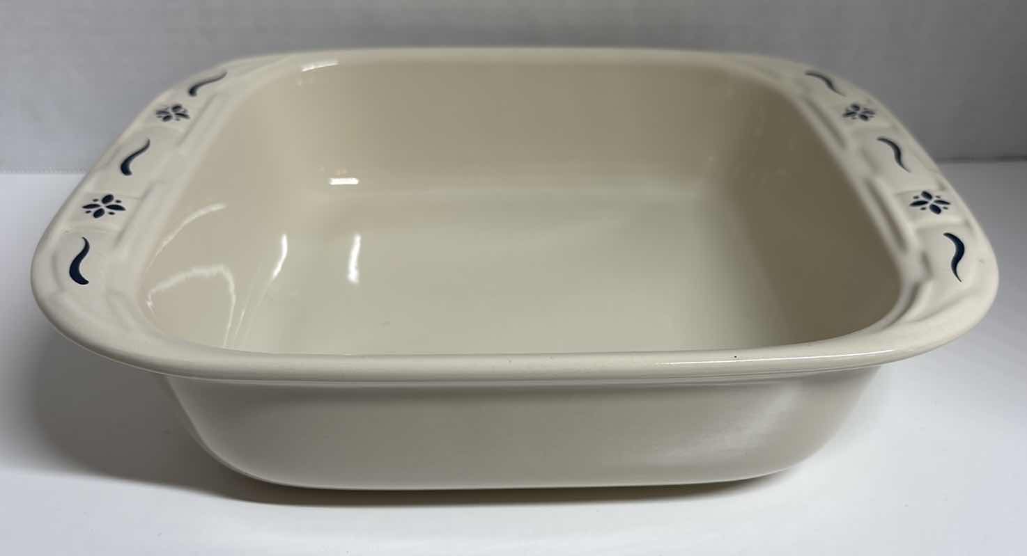 Photo 1 of LONGABERGER POTTERY WOVEN TRADITIONS CLASSIC BLUE 11” SQUARE BAKER DISH