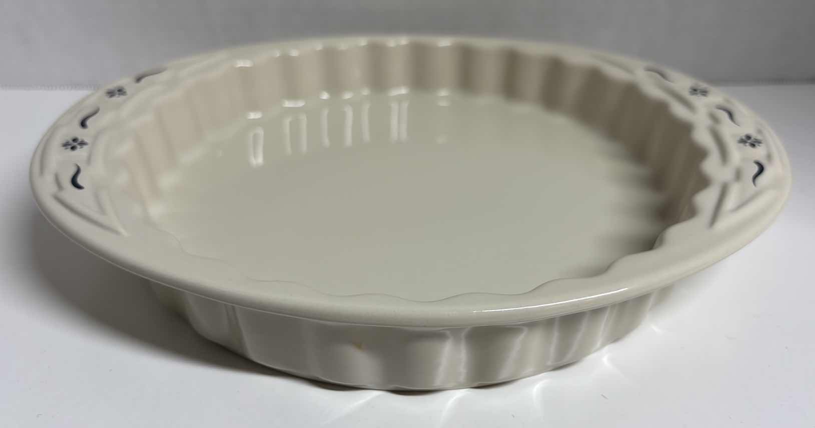 Photo 1 of LONGABERGER POTTERY WOVEN TRADITIONS CLASSIC BLUE 1 QUART 11” QUICHE DISH