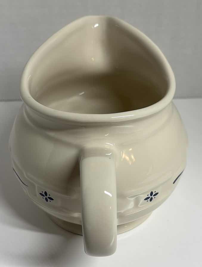 View 3 of LONGABERGER POTTERY WOVEN TRADITIONS CLASSIC BLUE 20 OZ PITCHER H4.75”