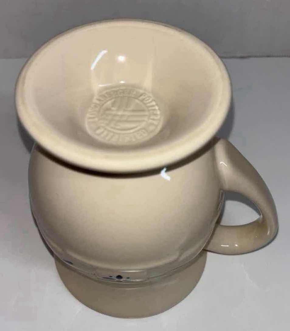 Photo 1 of LONGABERGER POTTERY WOVEN TRADITIONS CLASSIC BLUE GRANDMUG 3.75” X 5.25”