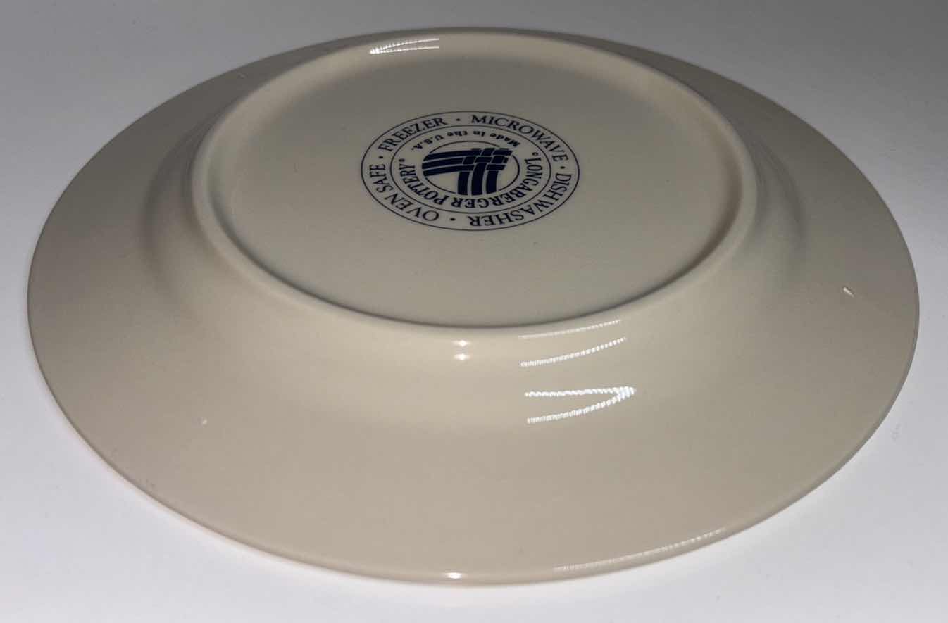 Photo 1 of LONGABERGER POTTERY WOVEN TRADITIONS CLASSIC BLUE 9” LUNCHEON PLATE