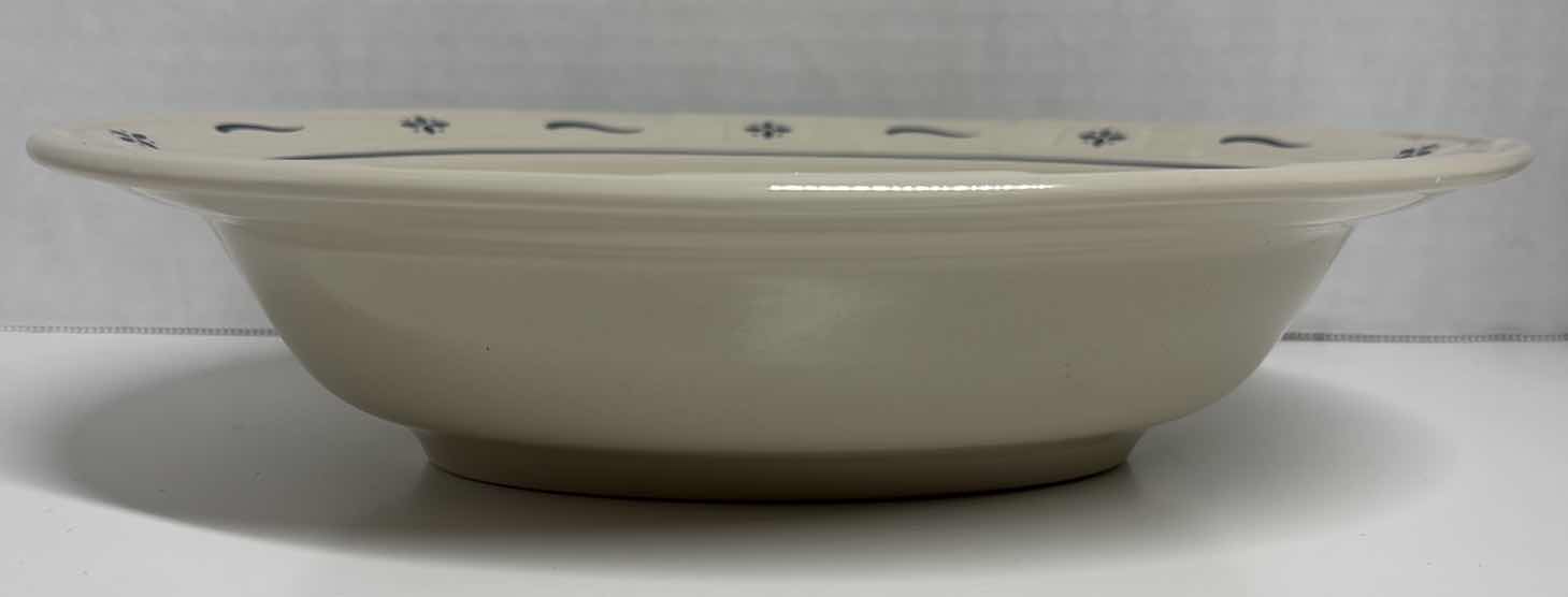 Photo 1 of LONGABERGER POTTERY WOVEN TRADITIONS CLASSIC BLUE 11” OVAL VEGETABLE BOWL