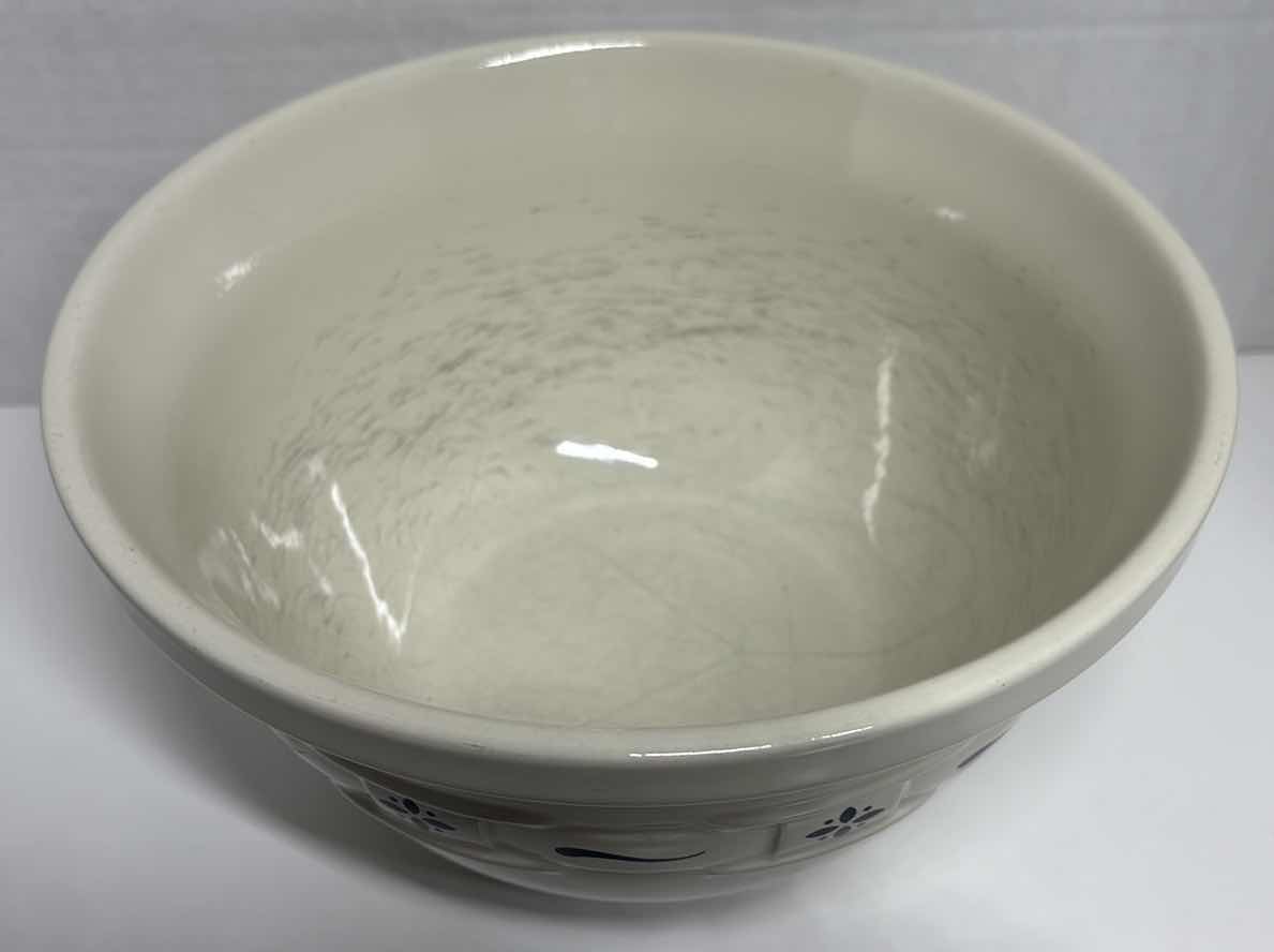 Photo 1 of LONGABERGER POTTERY WOVEN TRADITIONS CLASSIC BLUE 10” MIXING BOWL