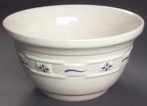 Photo 1 of LONGABERGER POTTERY WOVEN TRADITIONS CLASSIC BLUE 8” MIXING BOWL