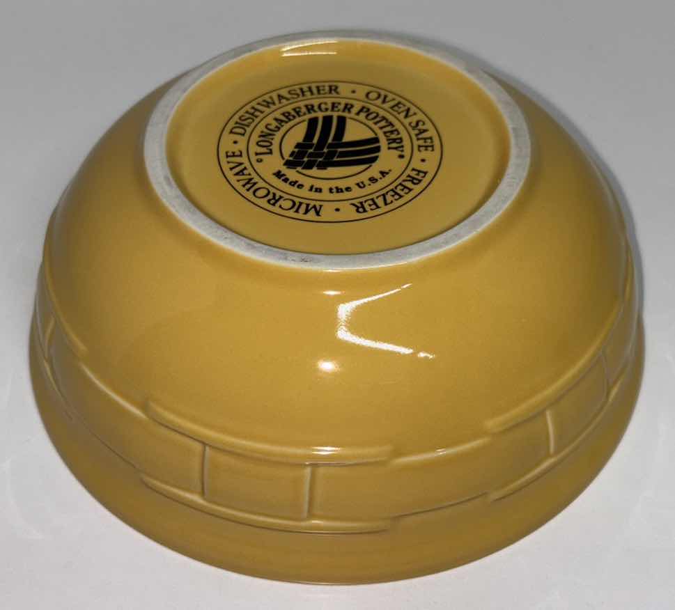 Photo 1 of LONGABERGER POTTERY WOVEN TRADITIONS BUTTERNUT 7” COUPE CEREAL BOWL