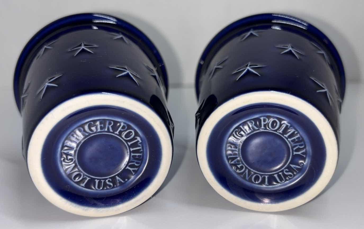 Photo 1 of LONGABERGER POTTERY PROUDLY AMERICAN COLLECTION SET OF 2 VOTIVE CANDLEHOLDERS 3.25” X 3”