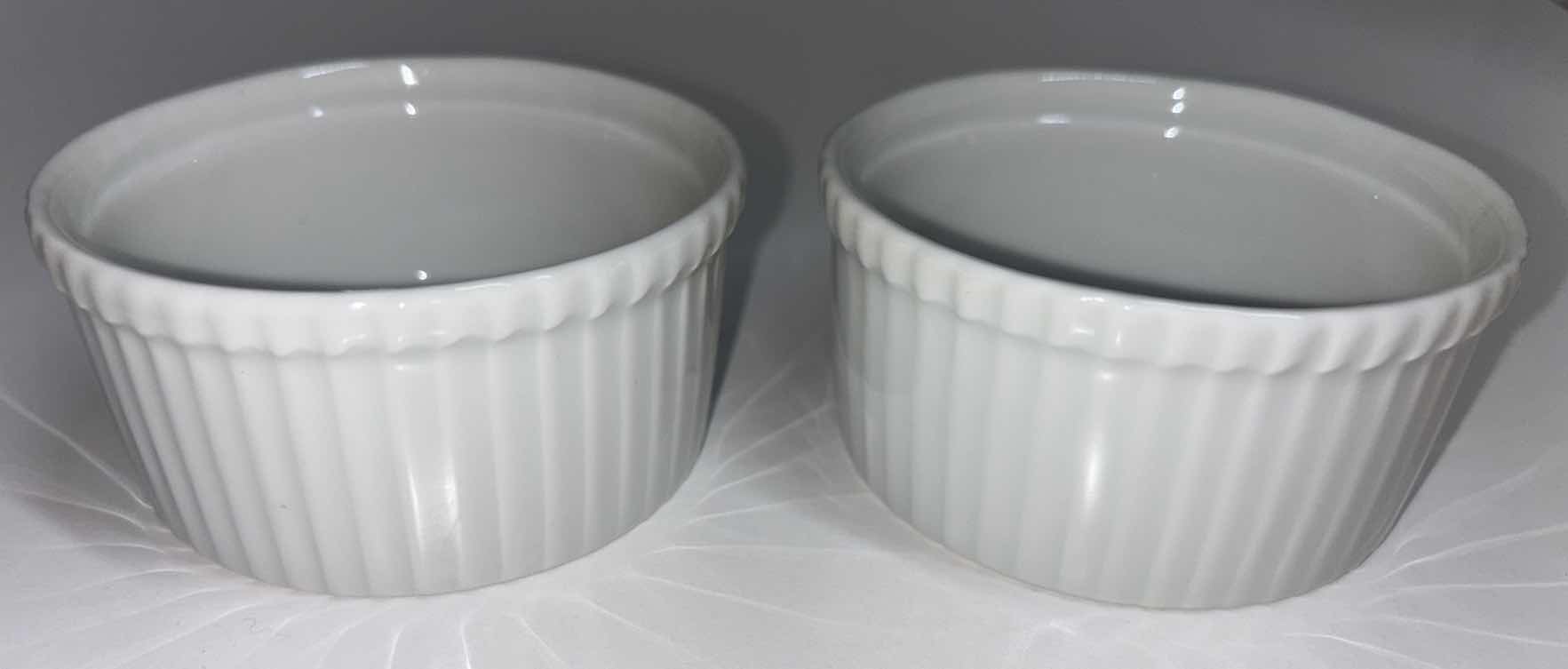 Photo 1 of APILCO PORCELAINE FRANCE CLASSIC WHITEWARE RAMEKIN DISH 3.5” X 1.75” (2 PCS)