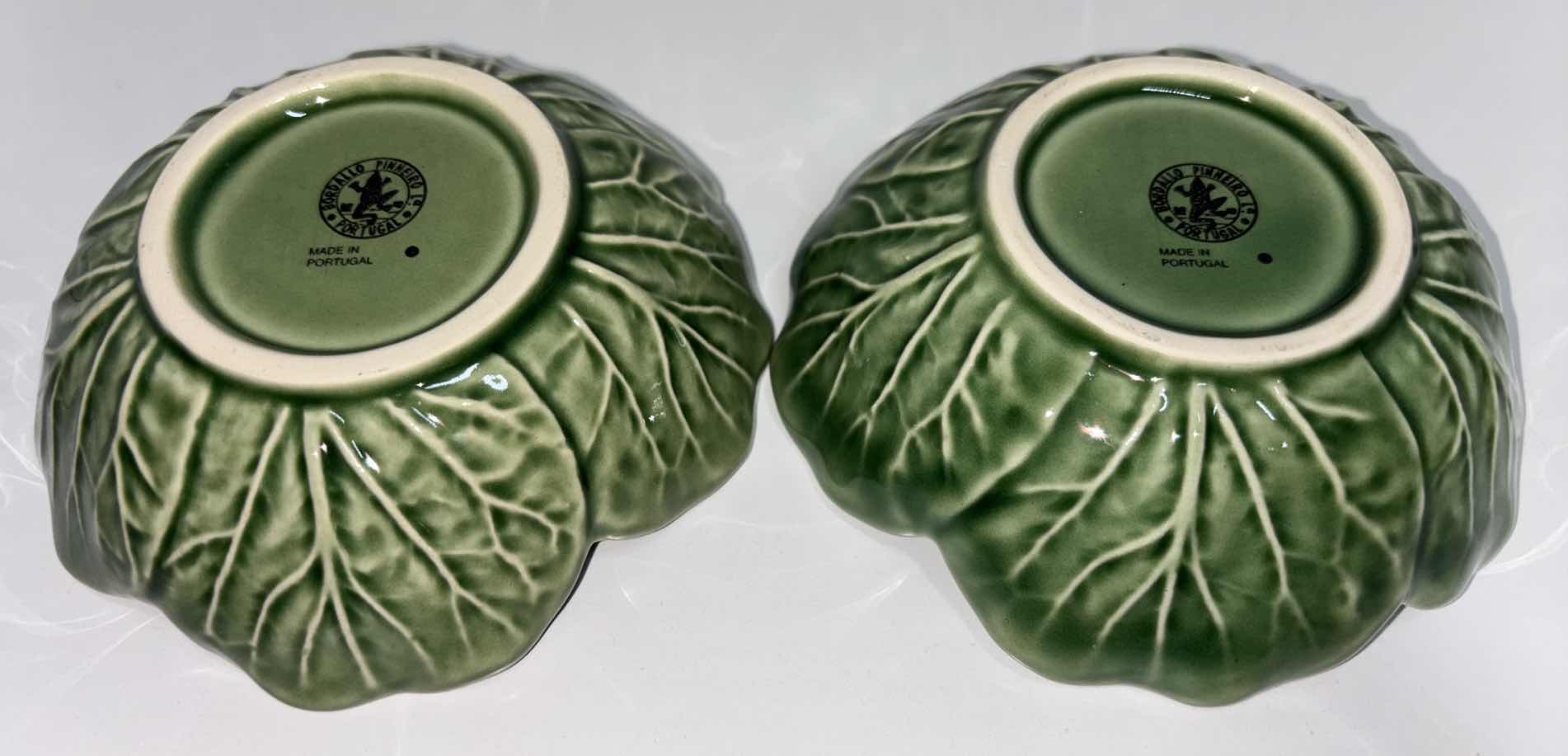 Photo 1 of BORDALLO PINHEIRO CABBAGE GREEN COLLECTION, FRUIT/ DESSERT BOWL 4.75” X 1.5”