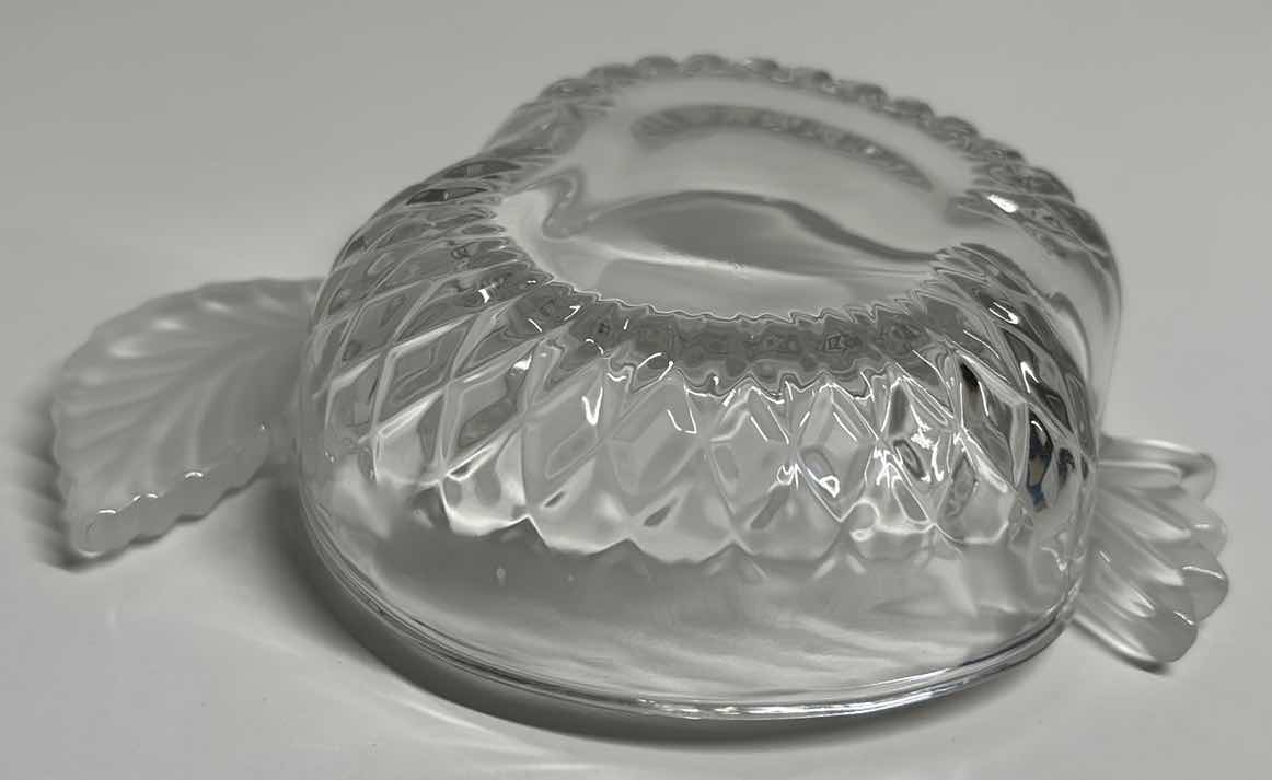Photo 5 of 4 PC STUDIO NOVA CRYSTAL APPLE DELIGHT 6.5” DISH W FROSTED LEAVES