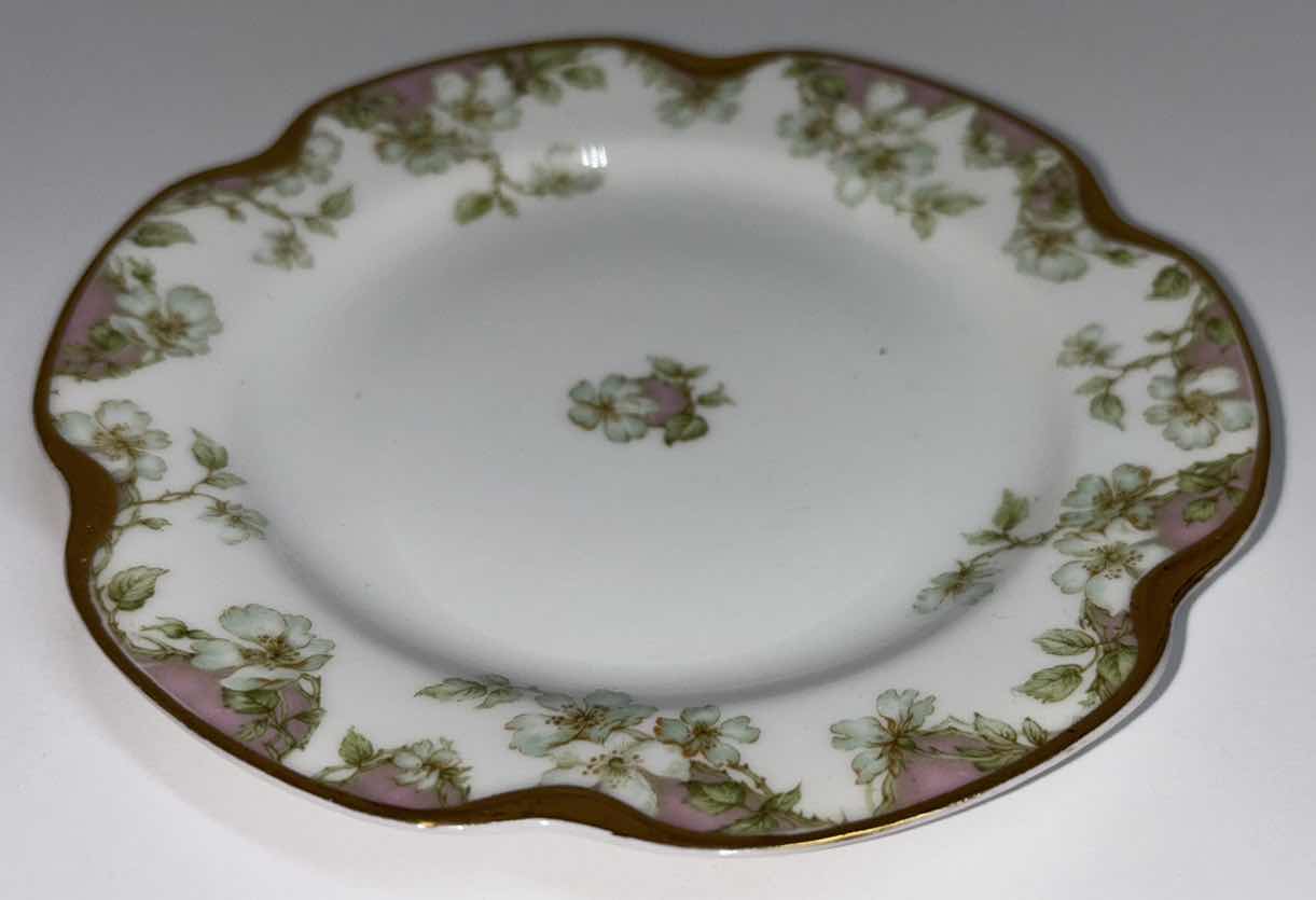 Photo 1 of 4 PC ASSORTED HAVILAND & CO. FRANCE 6.25” GOLD RIMMED SAUCER PLATES