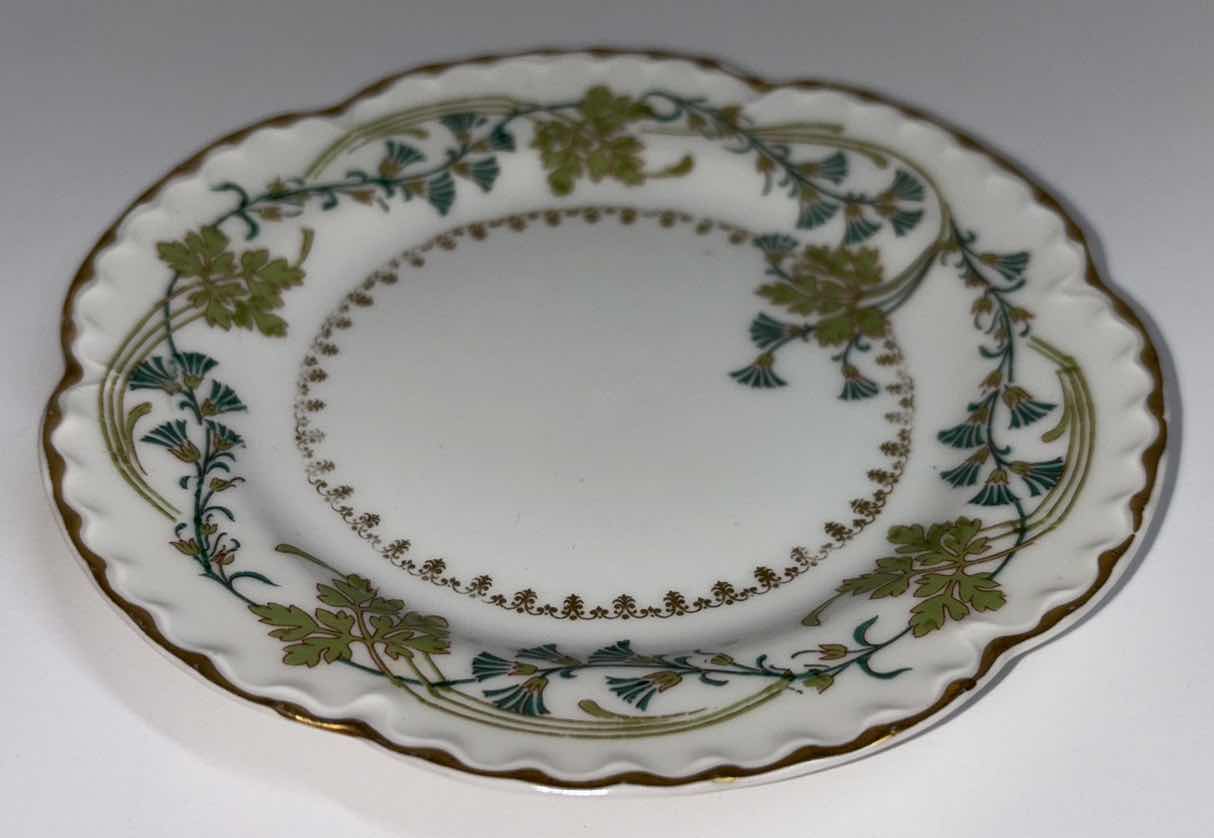 Photo 1 of 4 PC ASSORTED HAVILAND & CO. FRANCE 6.25” GOLD RIMMED SAUCER PLATES