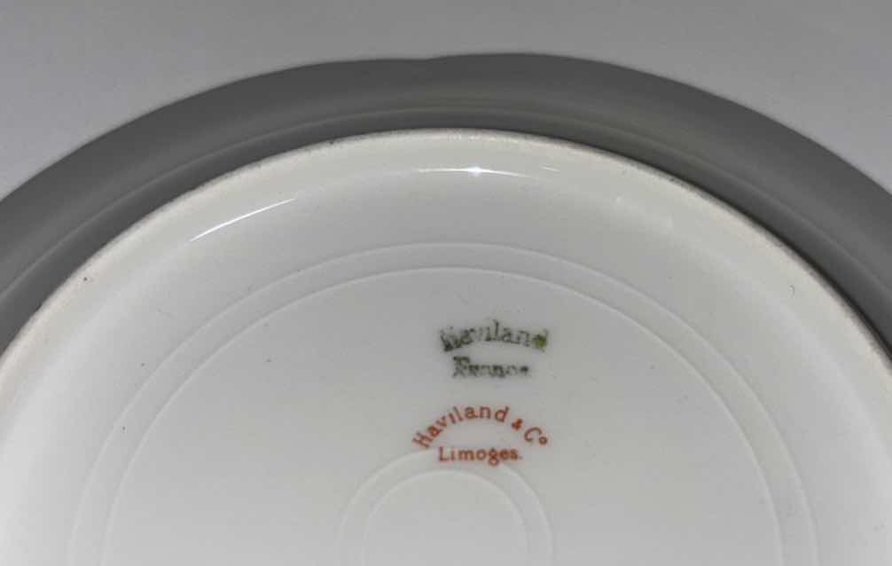 Photo 1 of 4 PC ASSORTED HAVILAND & CO. FRANCE 6.25” GOLD RIMMED SAUCER PLATES