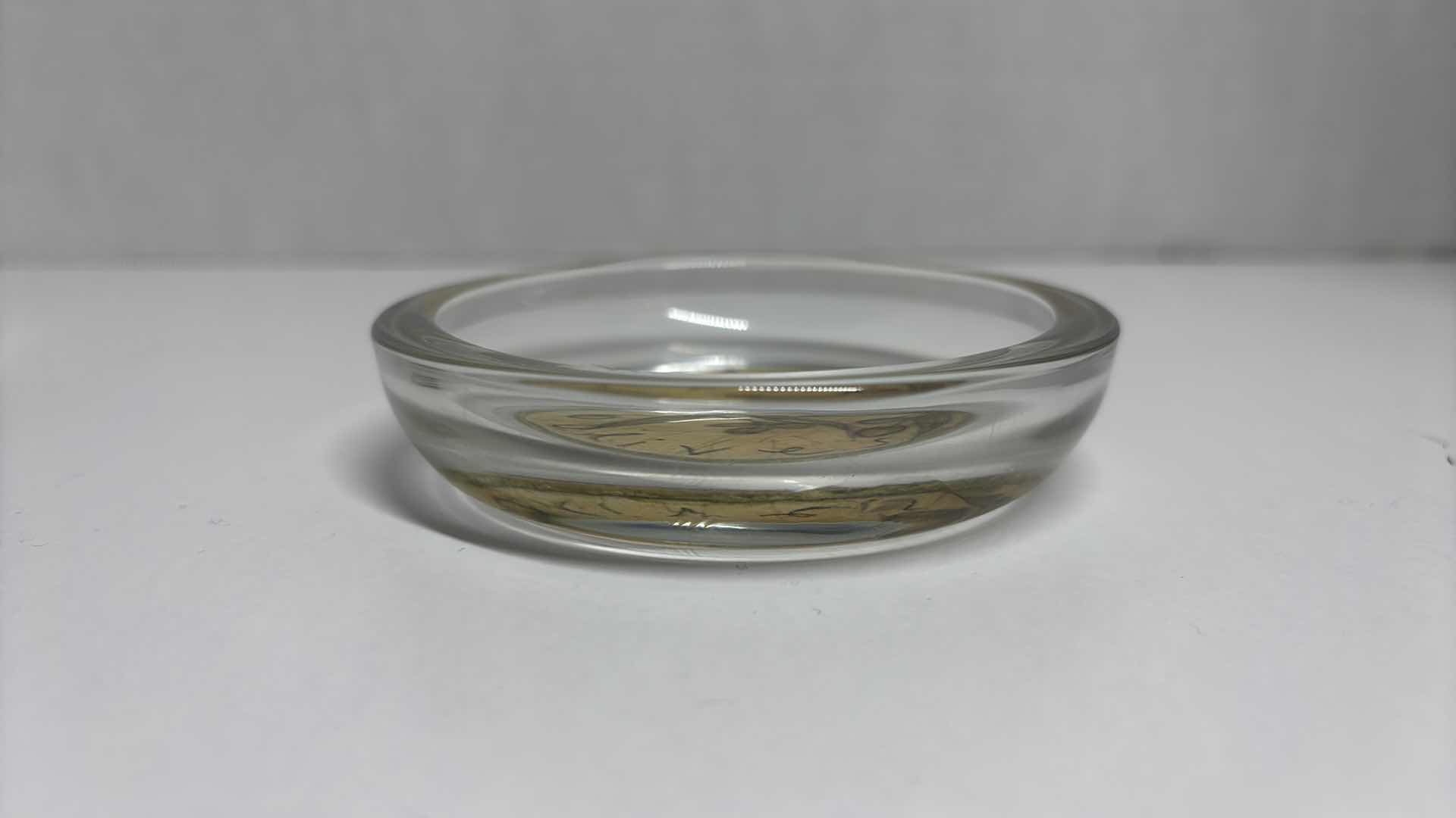 Photo 1 of CLAY COMPANY GLASS OLIVE OIL DIPPING BOWLS W CORK BACKING, SET OF 6 (3.75” X 1”)
