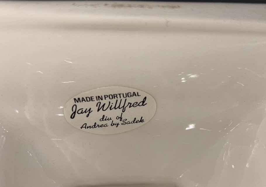 Photo 1 of ANDREA BY SADEK, JAY WILLFRED HANDPAINTED PORCELAIN PAIR OF 10.25” CANDLE HOLDERS (2)