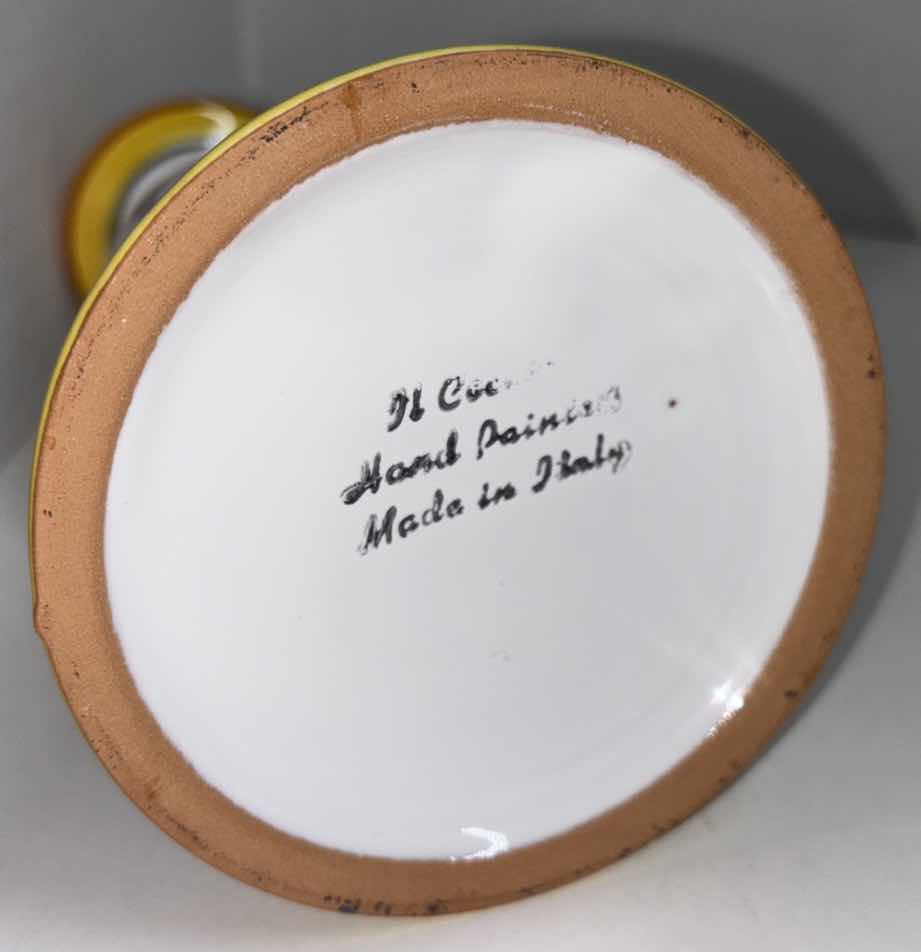 Photo 1 of Il COCCIO ALCANTARA HANDPAINTED 8” CANDLESTICK