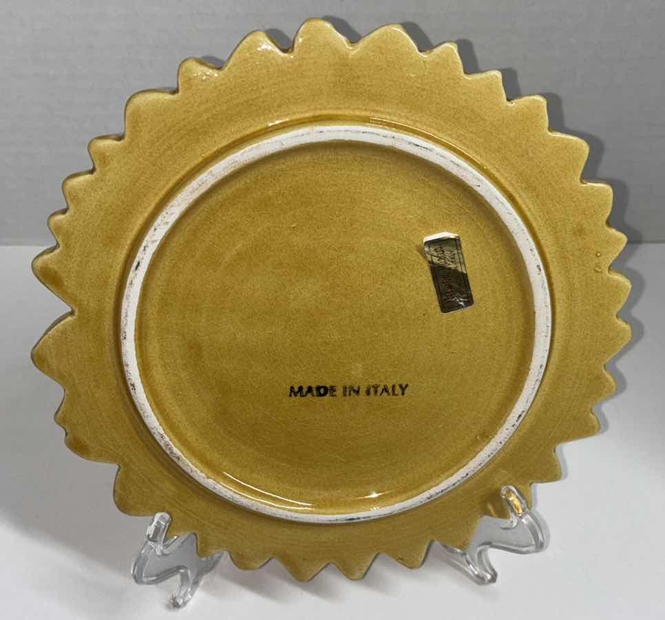 Photo 1 of HANDPAINTED CERAMIC 8.5” SUNFLOWER TRIVET (MADE IN ITALY)