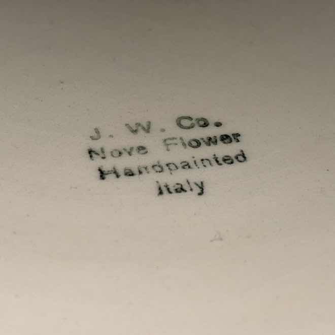 Photo 1 of  J.W. CO NOVE FLOWER HANDPAINTED 14” PLATE