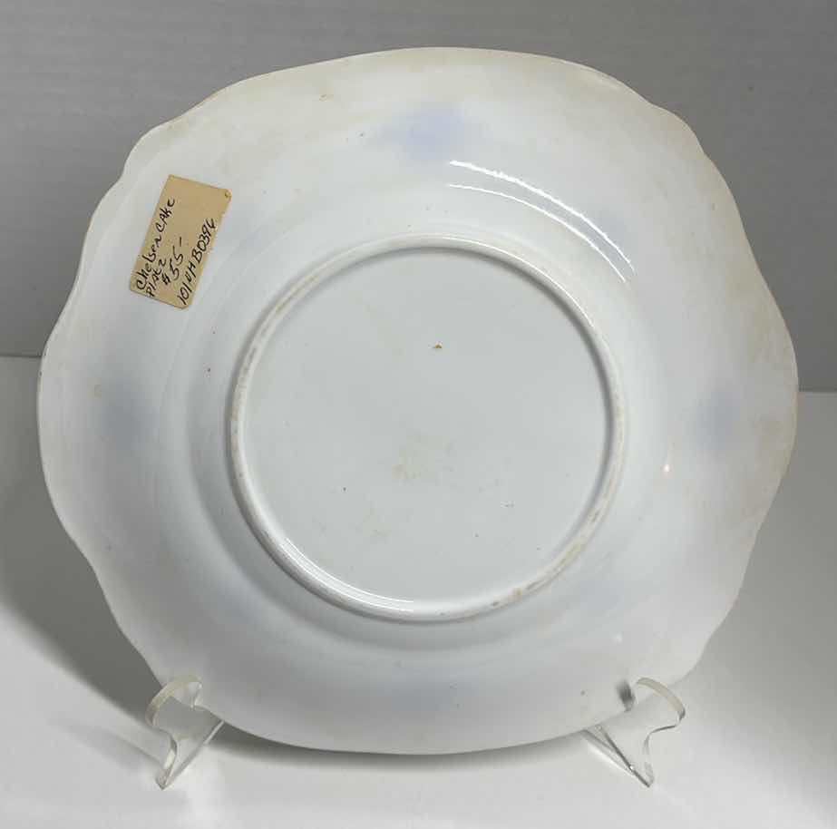 Photo 1 of ANTIQUE ADDERLEY BLUE 9.75” CHELSEA HANDLED CAKE PLATE