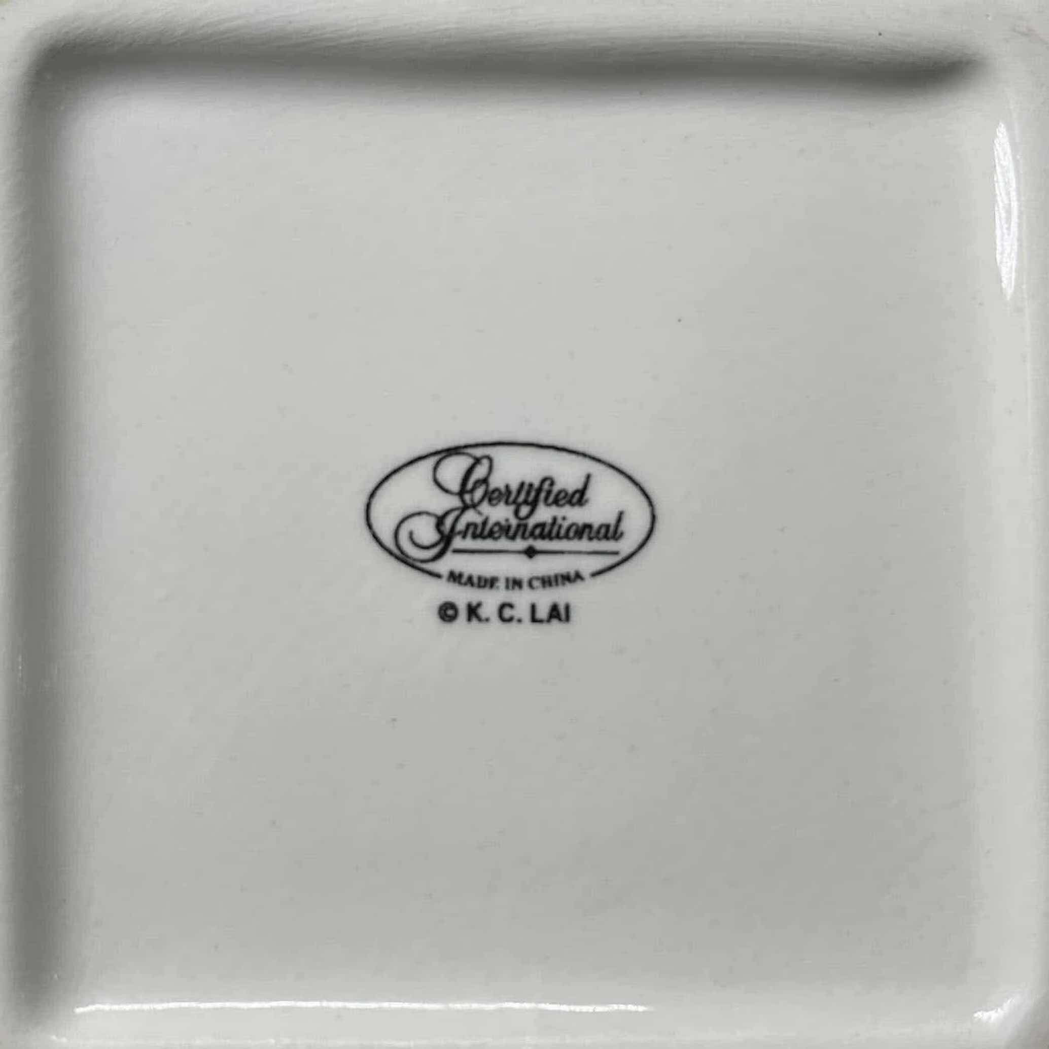 Photo 1 of CERTIFIED INTERNATIONAL K.C. LAI PARIS 3D MINI DECORATIVE PLATE SET (4) 4.75”