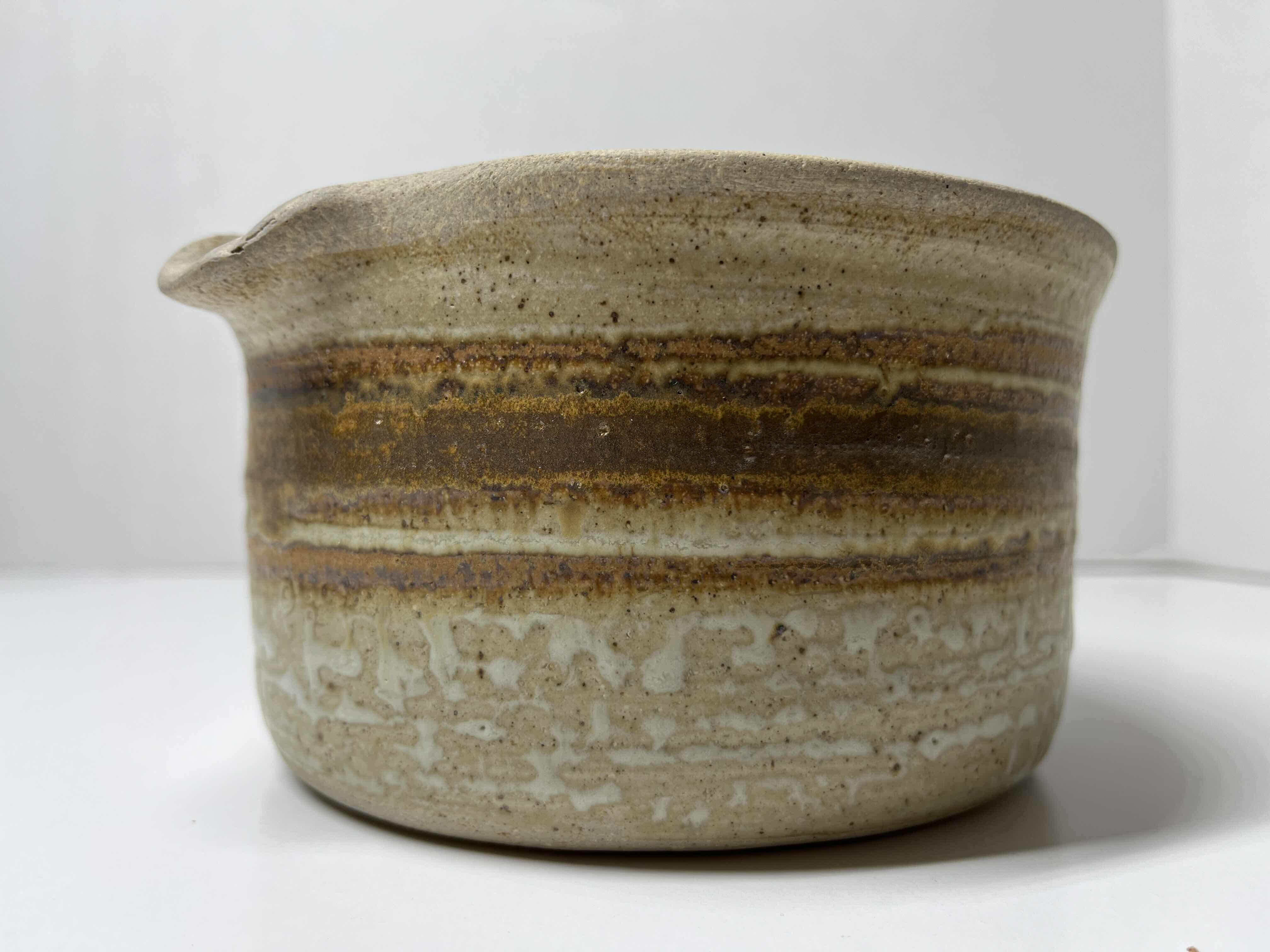 Photo 1 of DANISH HANDCRAFTED BATTER BOWL POTTERY SIGNED BY ARTIST 6” X 6.5” H3.75”