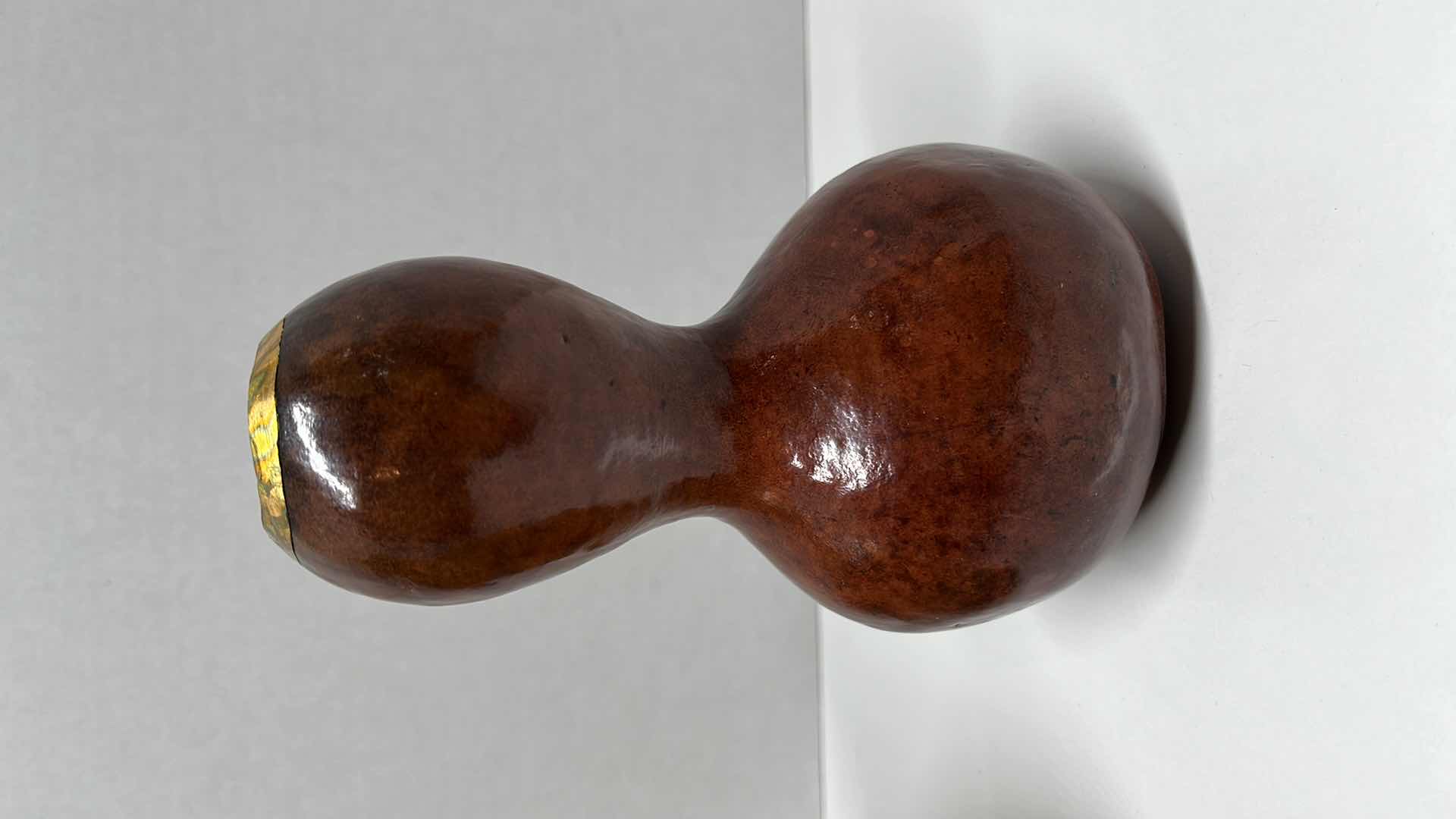 Photo 9 of HANDCRAFTED & PAINTED GOURD ART 5” X 9” W HANDCRAFTED & PAINTED GOURD SAKE BOTTLE 3.5” X 6.5”