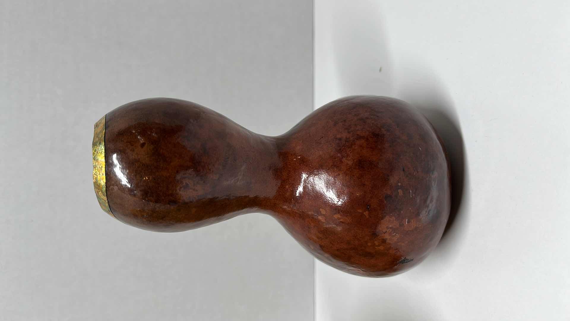 Photo 10 of HANDCRAFTED & PAINTED GOURD ART 5” X 9” W HANDCRAFTED & PAINTED GOURD SAKE BOTTLE 3.5” X 6.5”