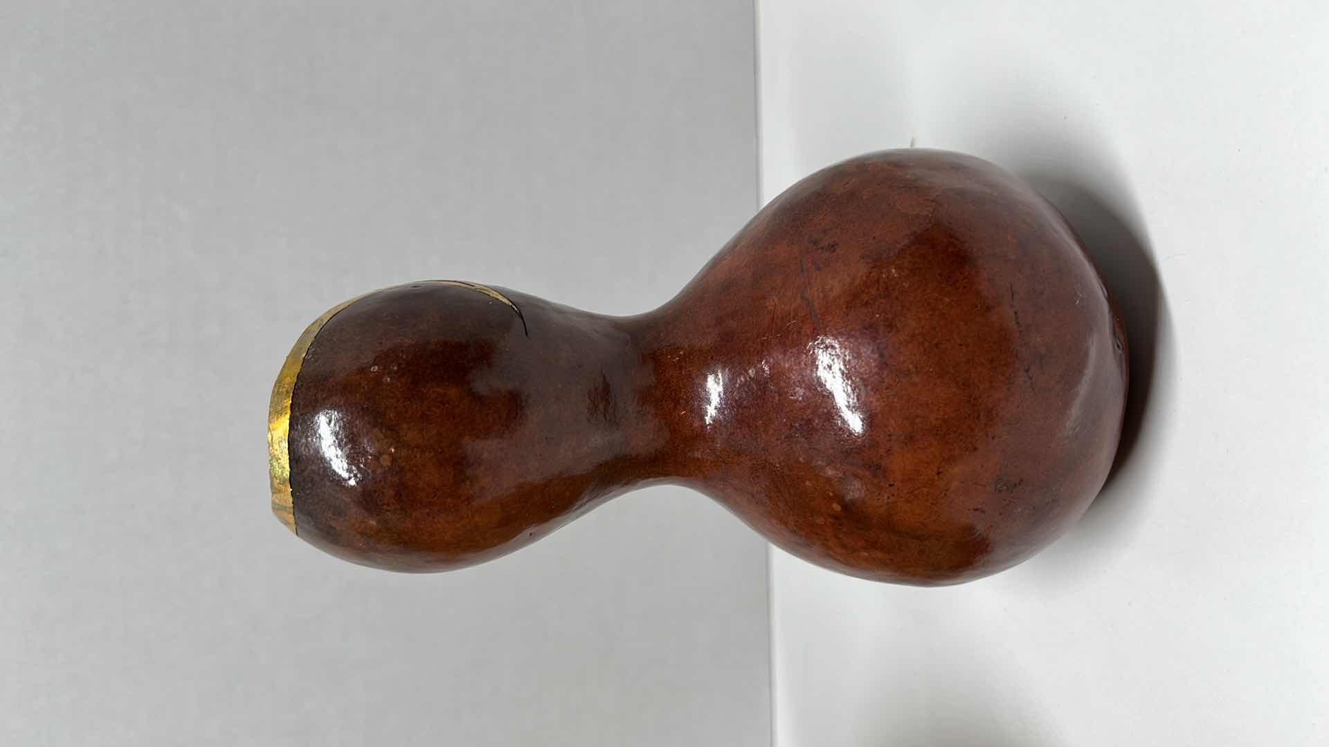 Photo 8 of HANDCRAFTED & PAINTED GOURD ART 5” X 9” W HANDCRAFTED & PAINTED GOURD SAKE BOTTLE 3.5” X 6.5”