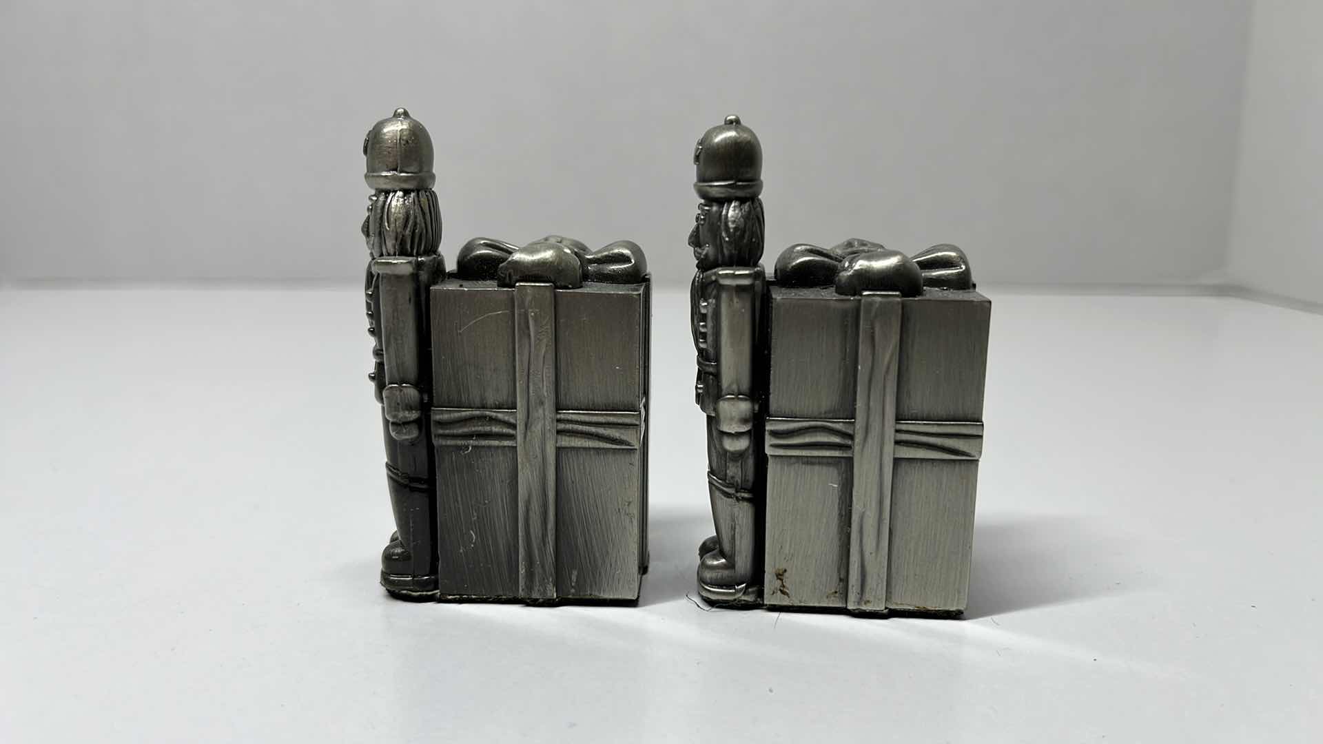 Photo 1 of BOMBAY PEWTER NUTCRACKER SALT & PEPPER SHAKERS 1.25” X 2.5”