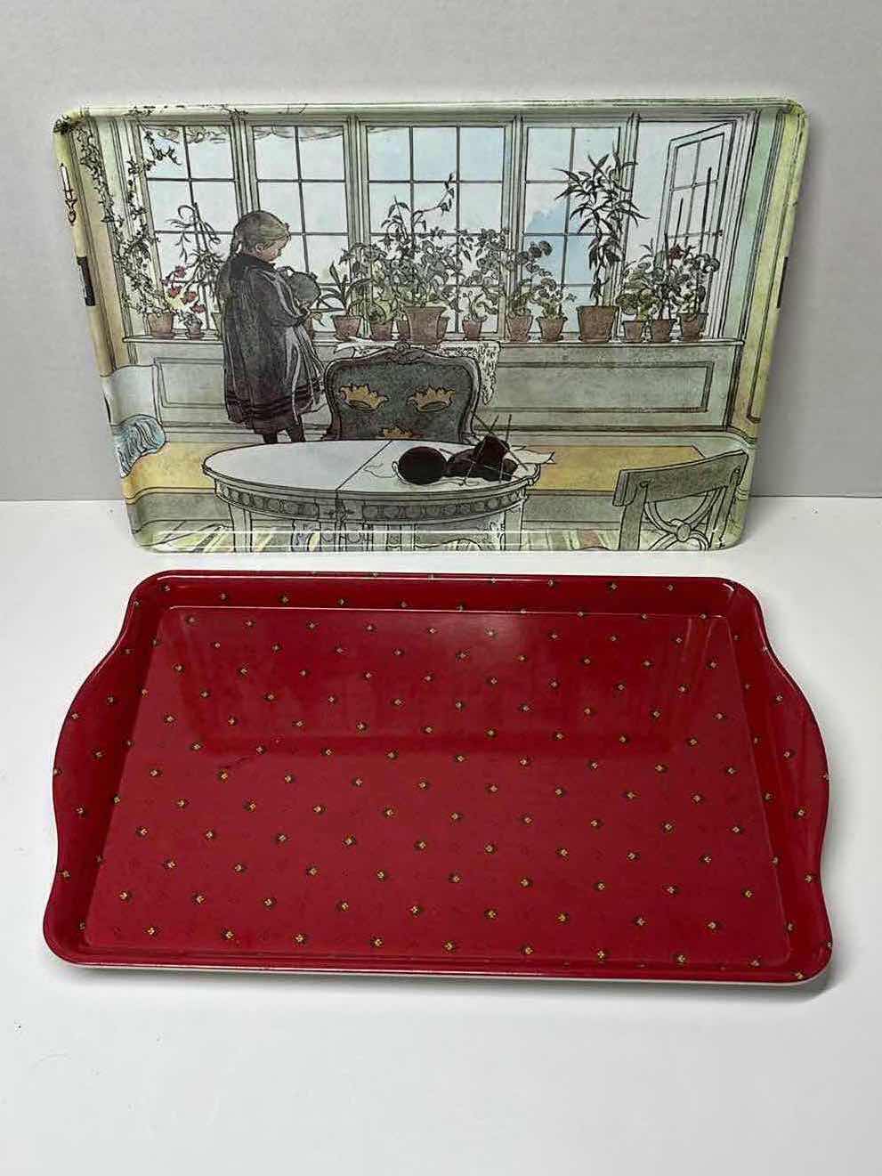 Photo 1 of DECORATIVE PLASTIC SERVING TRAYS 15” X 10”