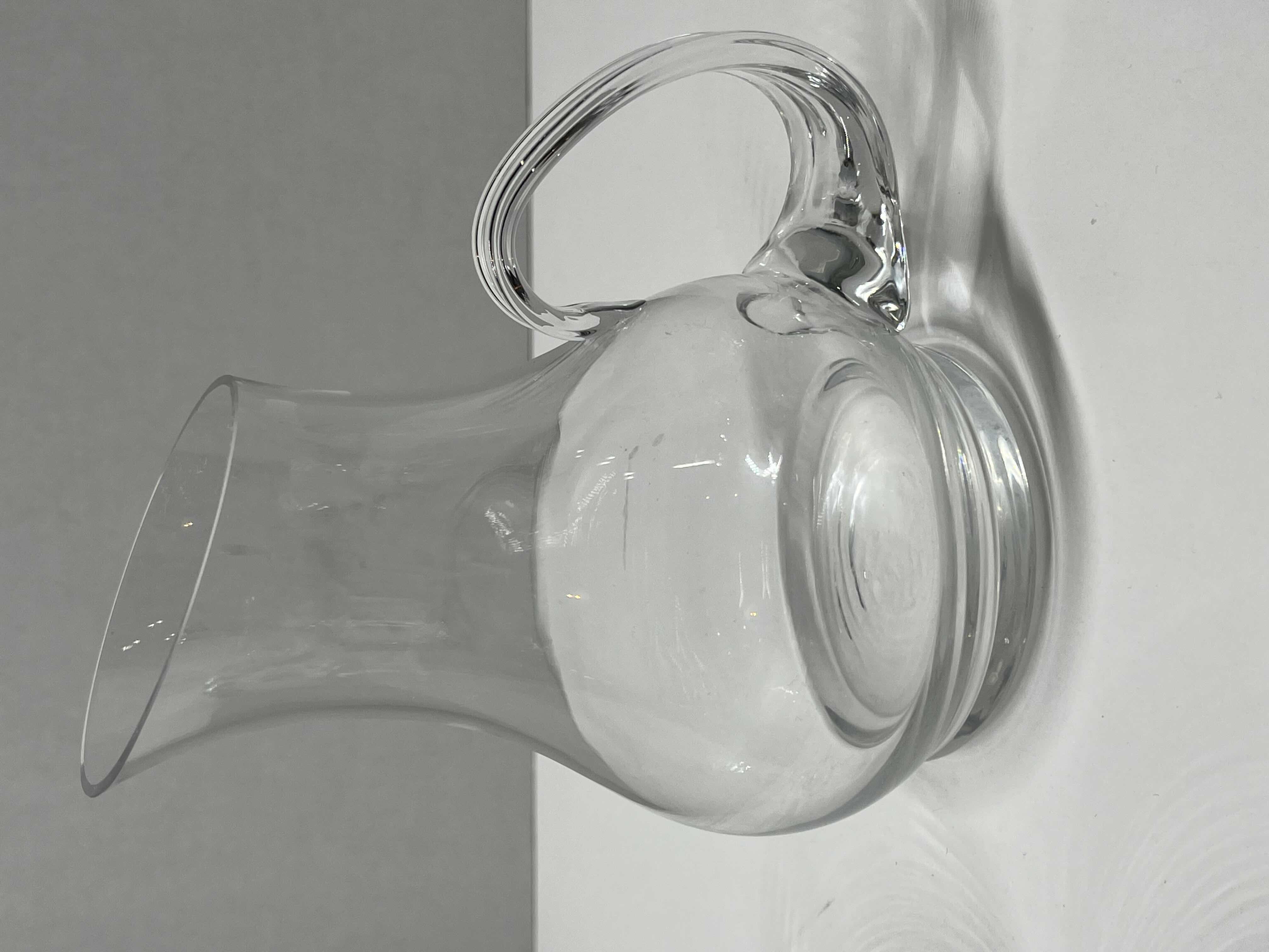 Photo 1 of LENOX GLASS CARAFE H6” & IMPORT ASSOC CLAUDIA TALL SHERBET CHAMPAGNE GLASSES (4) H5”