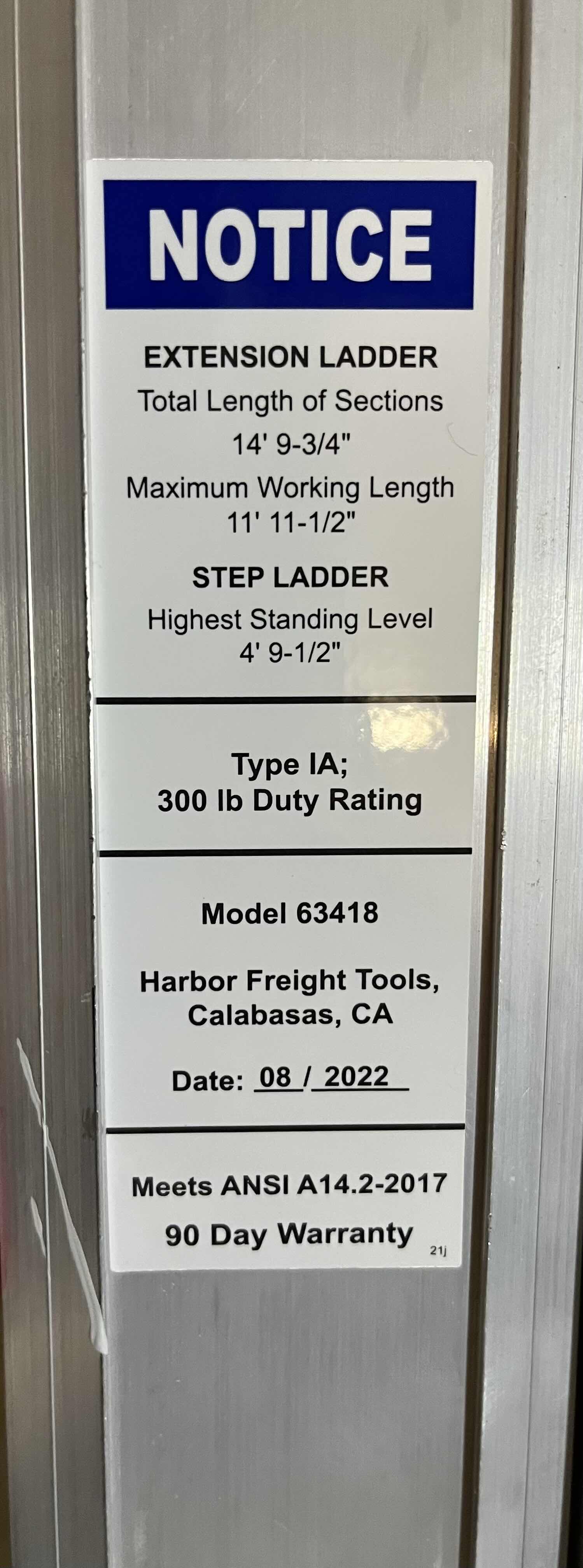 Photo 1 of FRANKLIN 17’ MULTI-TASK EXTENSION LADDER MODEL 63418