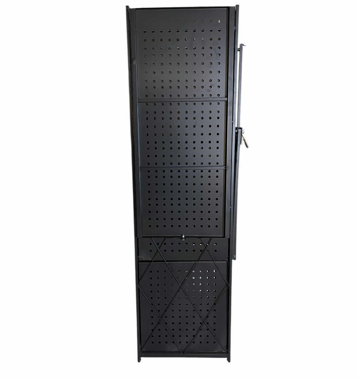 Photo 1 of BLACK METAL FOLDABLE 4 TIER SHELF 28” X 13.5” H47.5”