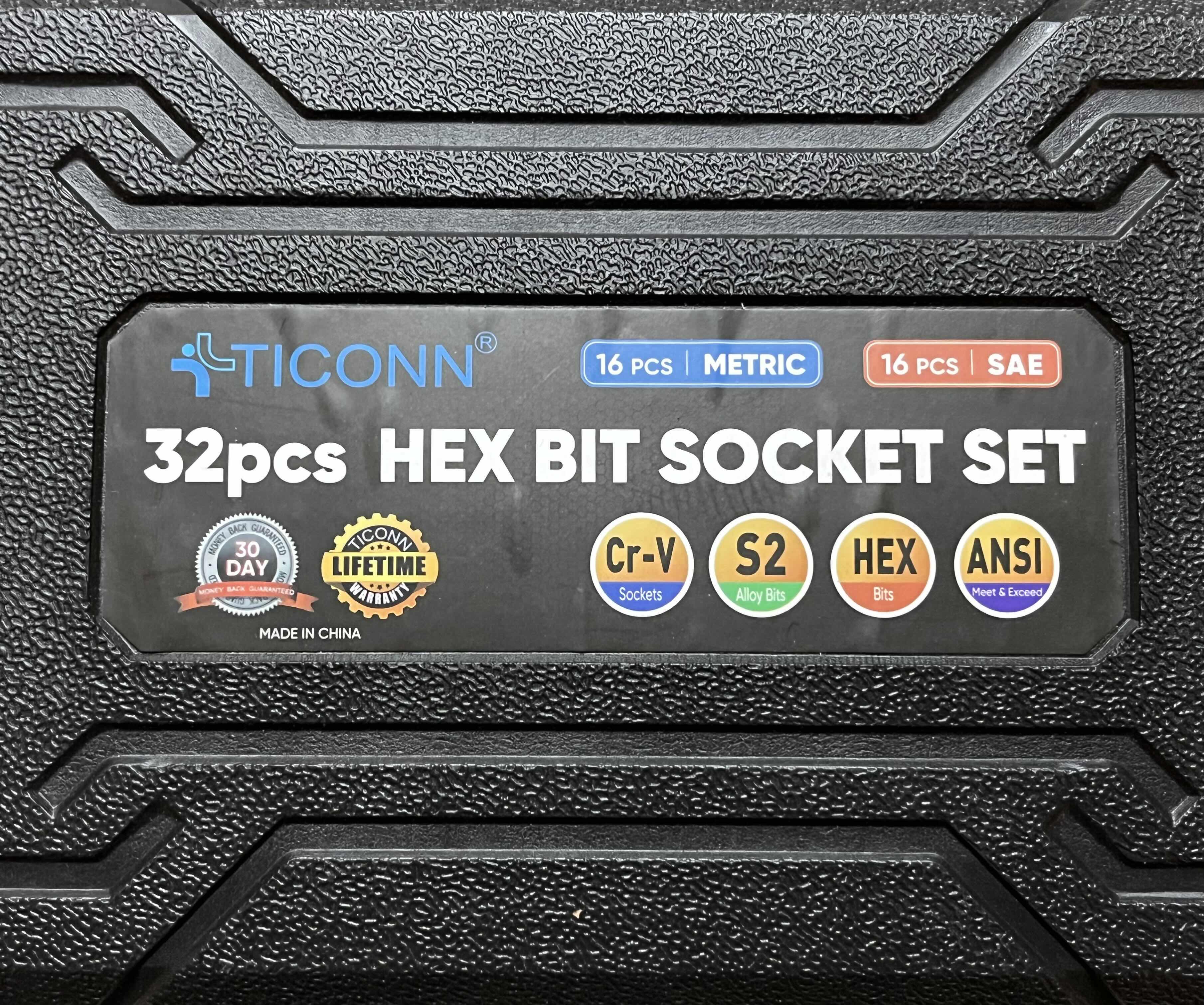 Photo 1 of TICONN 32PC HEX BIT SOCKET SET