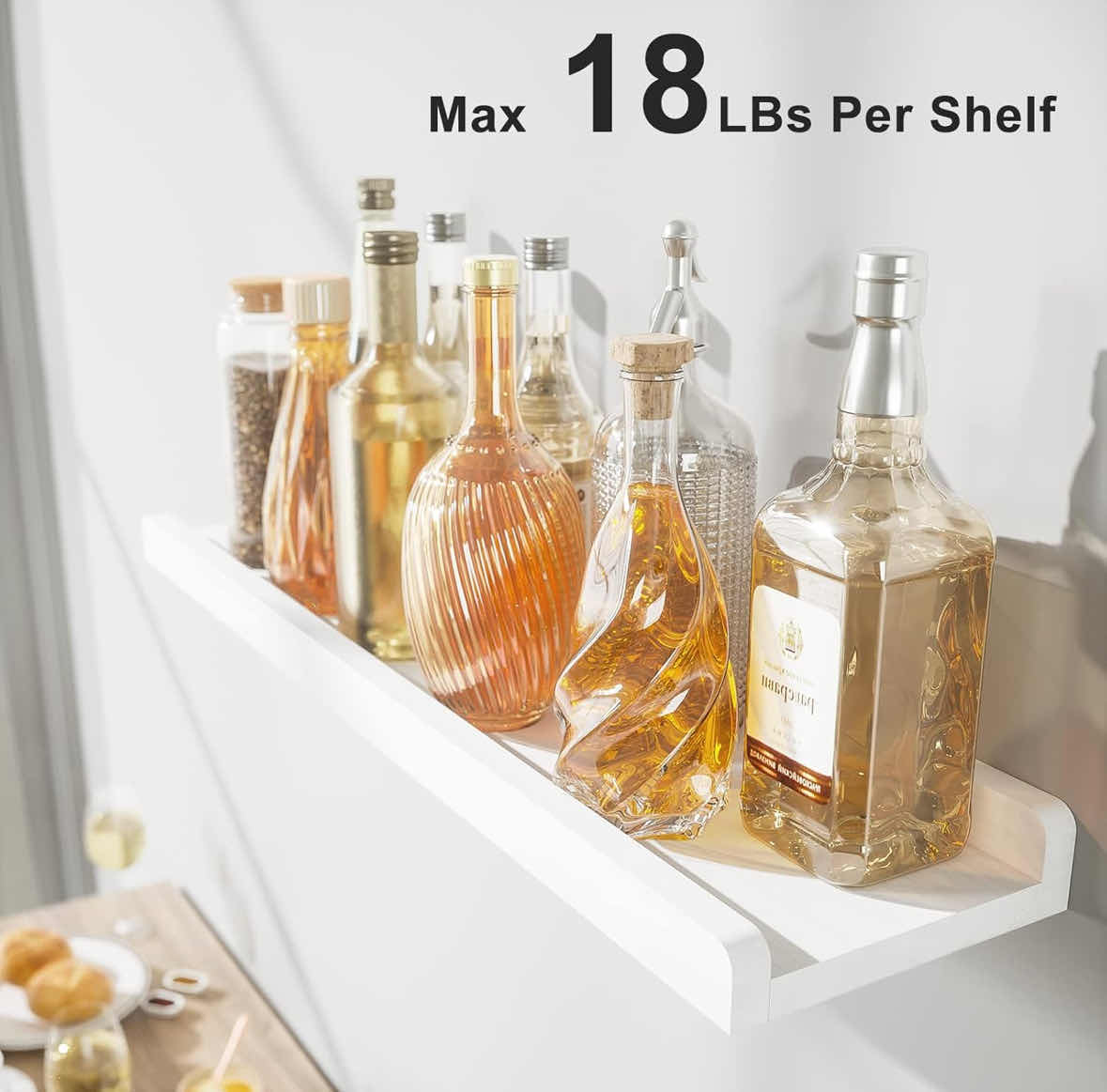 Photo 1 of LOVE-KANKEI WHITE FINISH WALL MOUNTED FLOATING SHELVES SET OF 2 6” X 24” H 0.6”