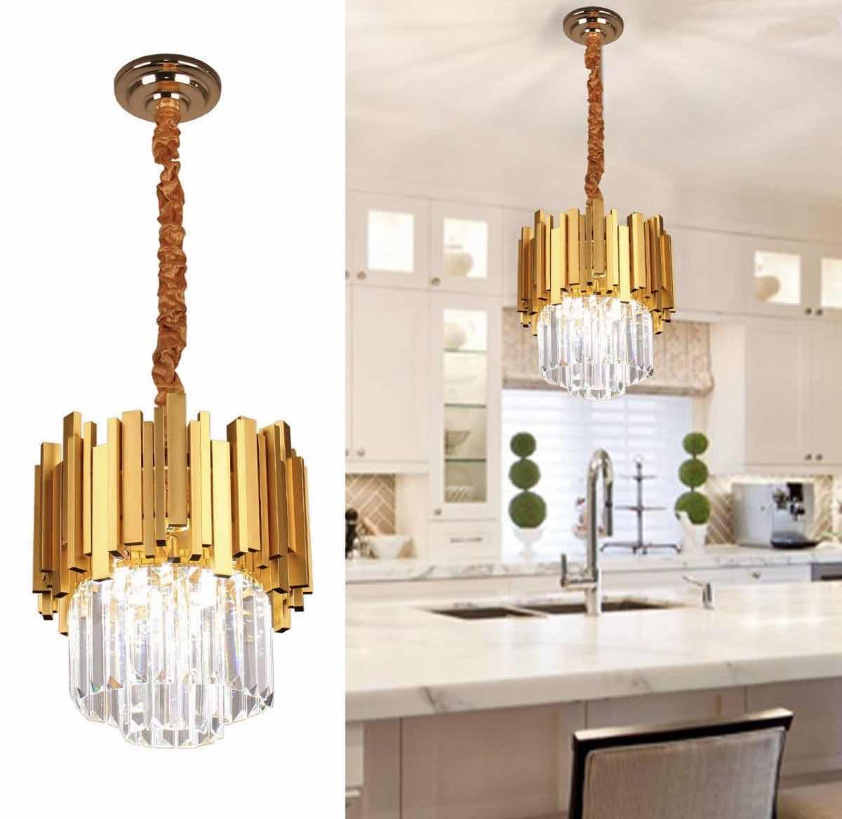 Photo 1 of CLAIRDAI MINI MODERN CRYSTAL CHANDELIER 12” X 12” H12.5”