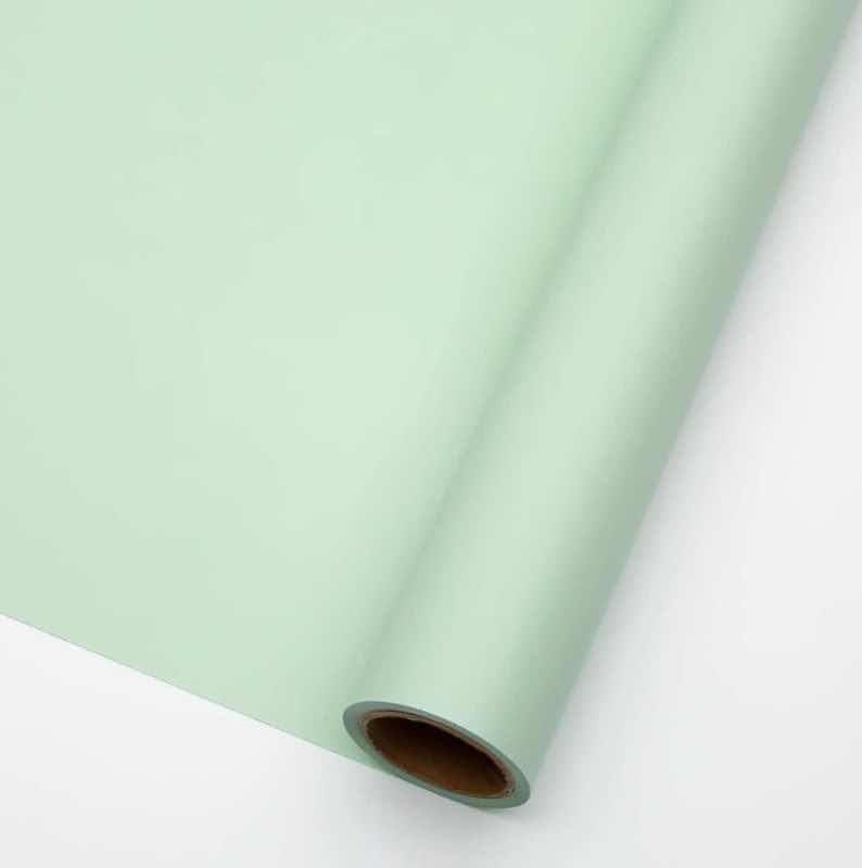 Photo 1 of EUROPEAN ELEGANT LIGHT BEAN GREEN WATERPROOF FLOWER BOUQUET WRAPPING ROLL 23.6” X 32.8’