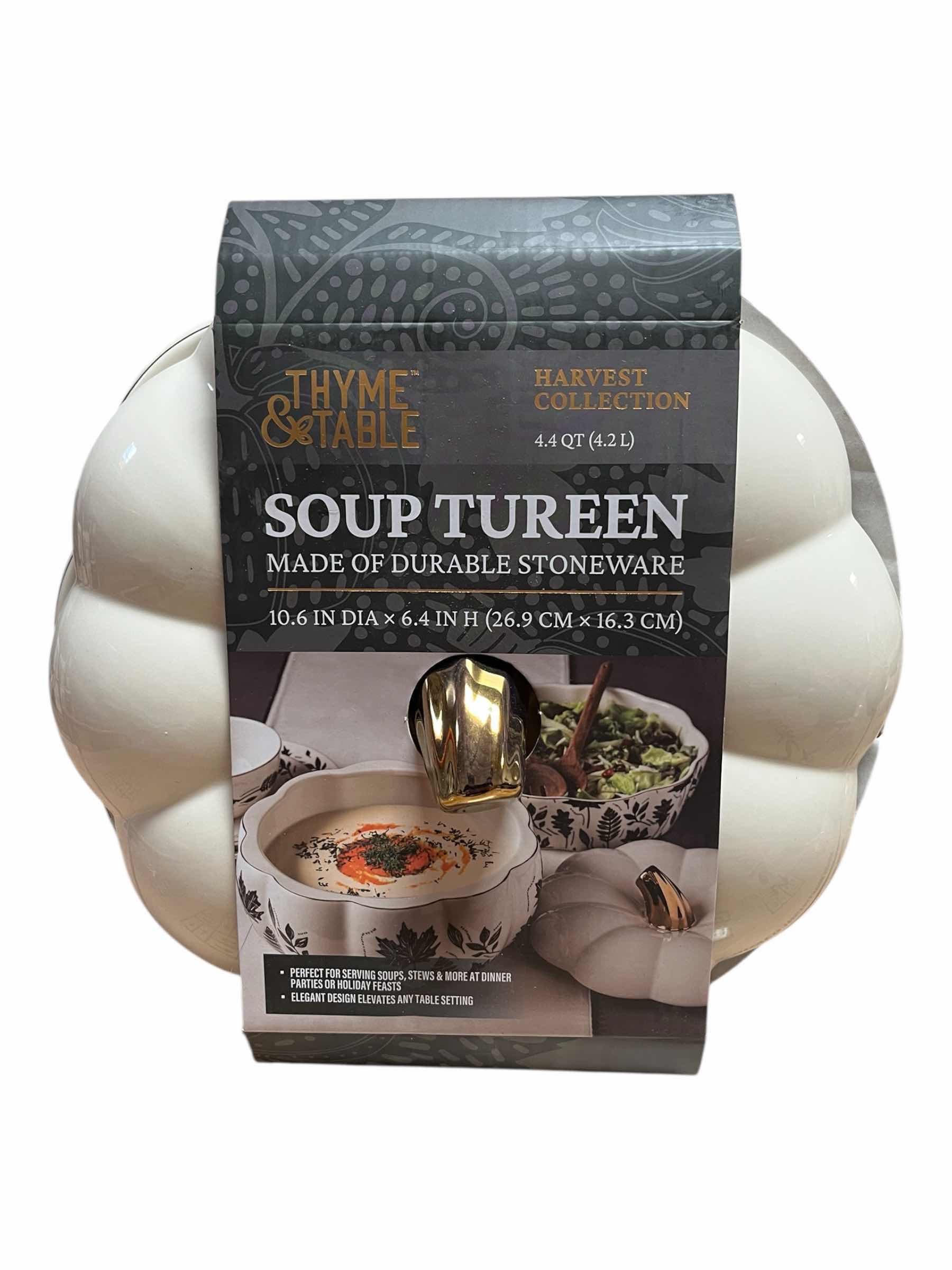 Photo 1 of THYME & TABLE HARVEST COLLECTION 4.4QT STONEWARE SOUP TUREEN