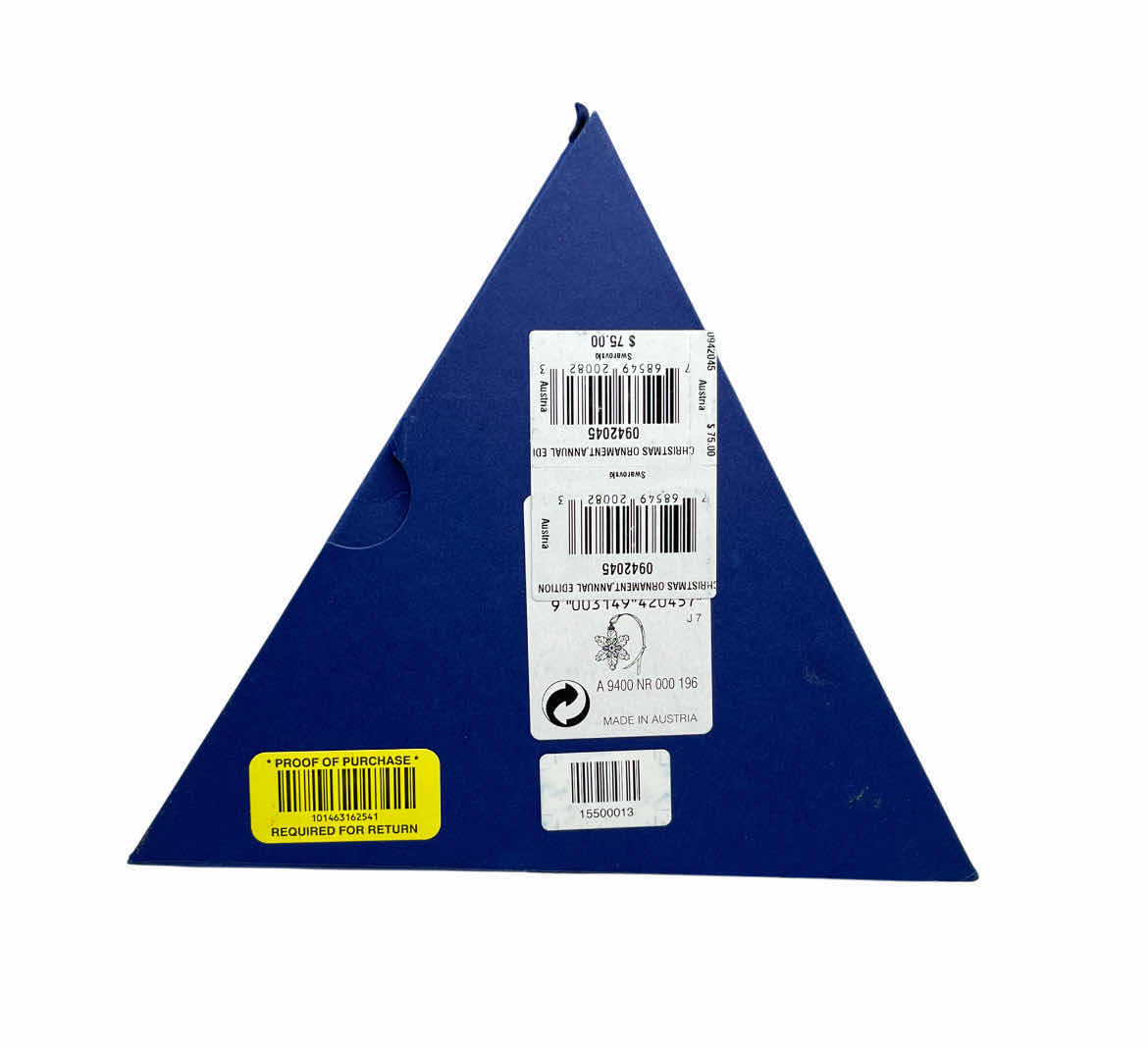 Photo 1 of SWAROVSKI ANNUAL EDITION 2008 CHARM SNOWFLAKE CRYSTAL CHRISTMAS ORNAMENT A 9400-NR-000-196 W ORIGINAL BOX