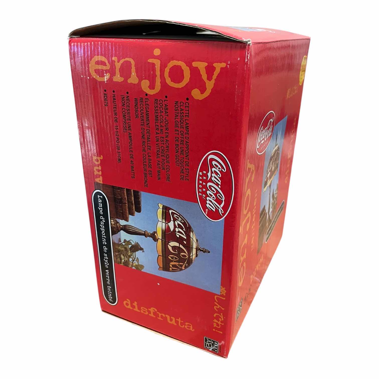 Photo 1 of New.  COCA-COLA 12” MINI TIFFANY STYLE LAMP #D679