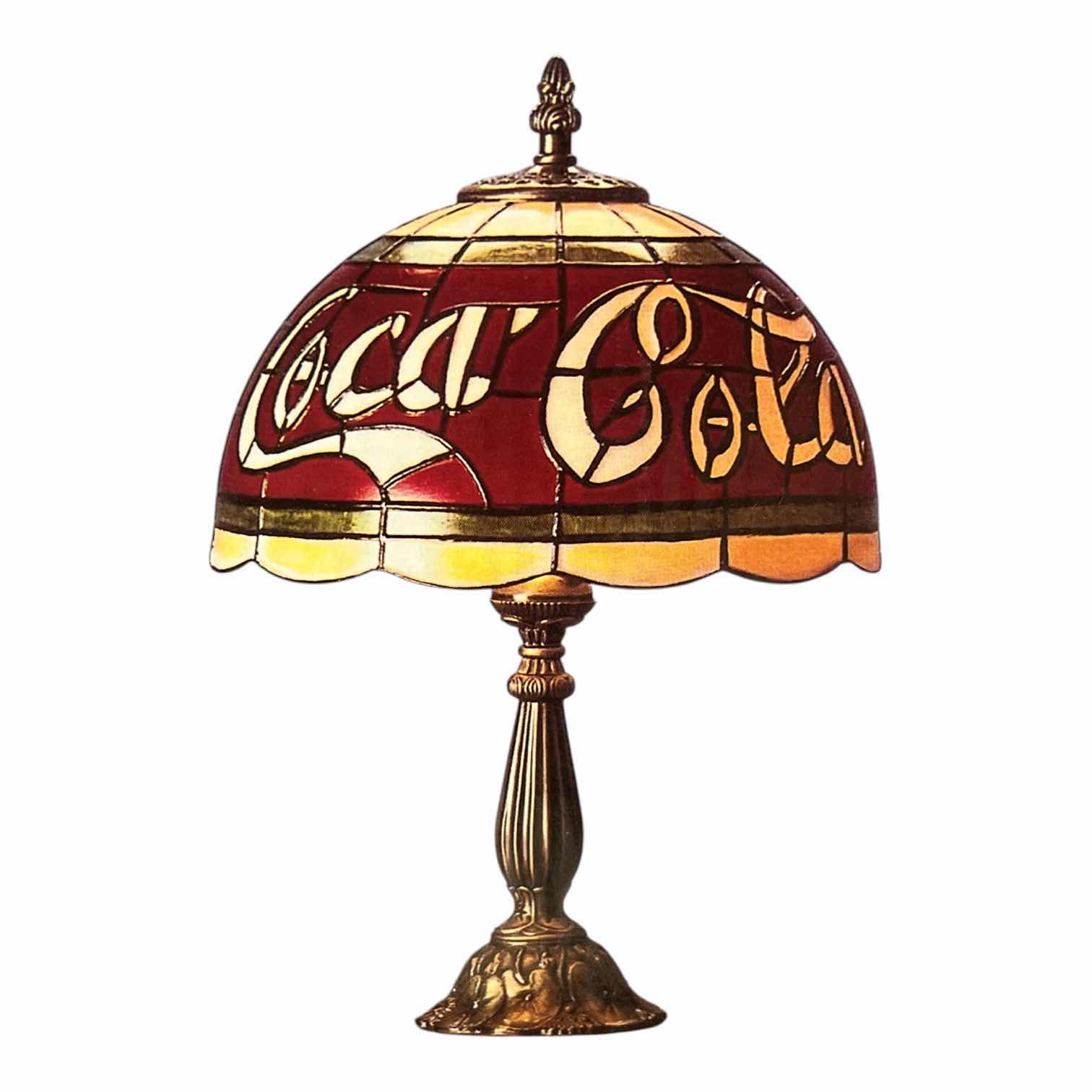 Photo 1 of New.  COCA-COLA 12” MINI TIFFANY STYLE LAMP #D679