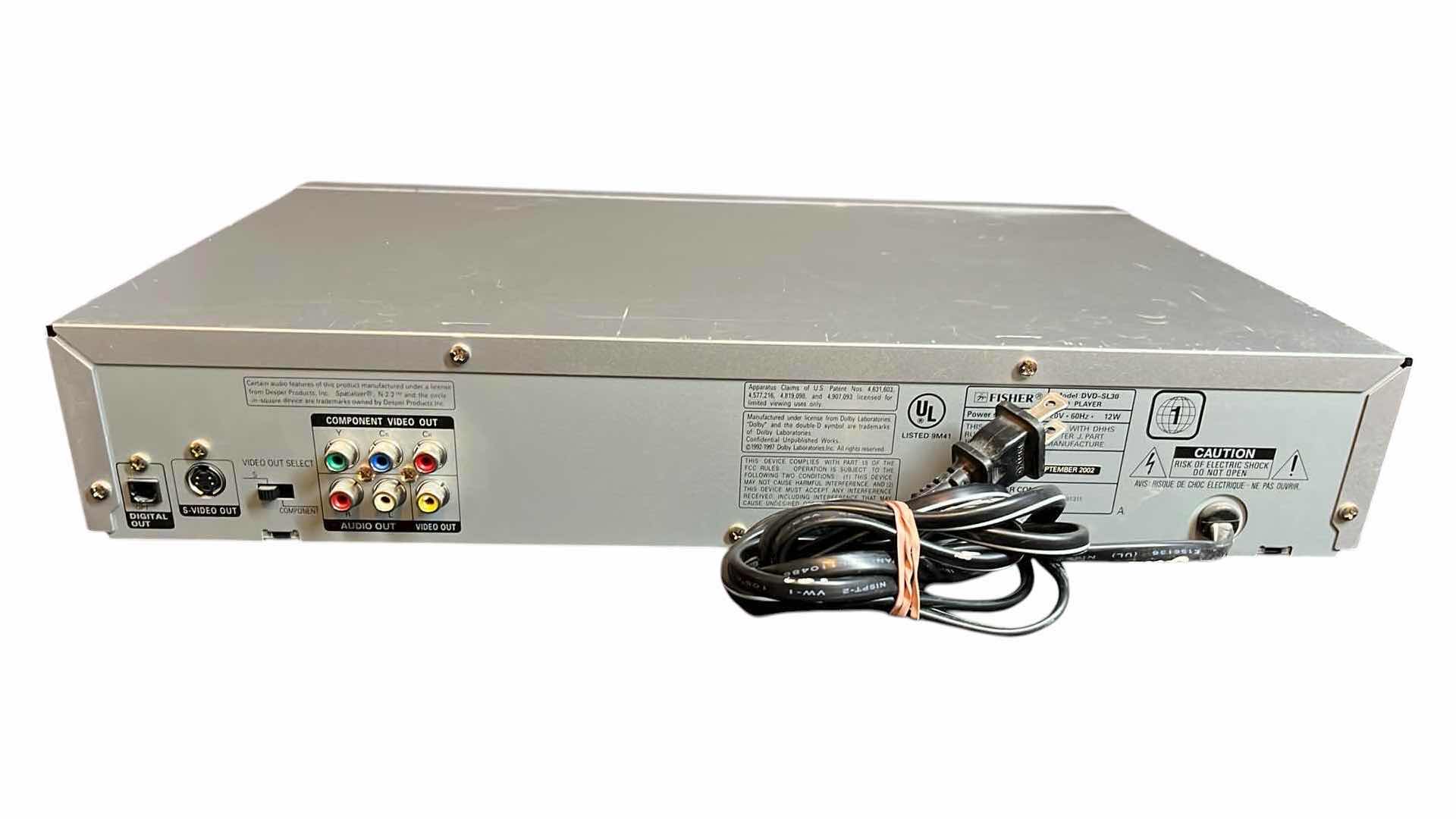 Photo 1 of FISHER DVD VIDEO PLAYER DVD-SL30 W UNIVERSAL REMOTE