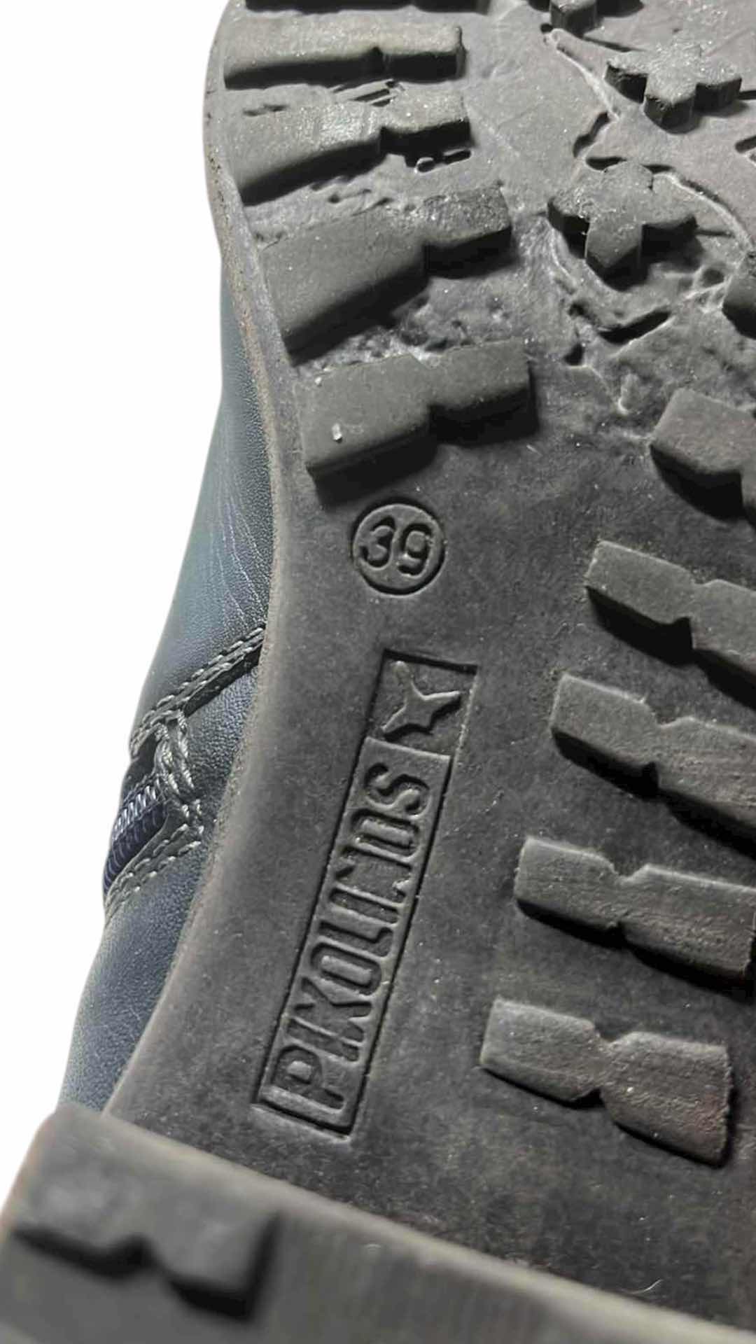 Photo 1 of PIKOLINOS BLUE GREEN/BROWN SIDE-ZIP BUCKLE STRAP ANKLE BOOTS WOMENS SIZE 8