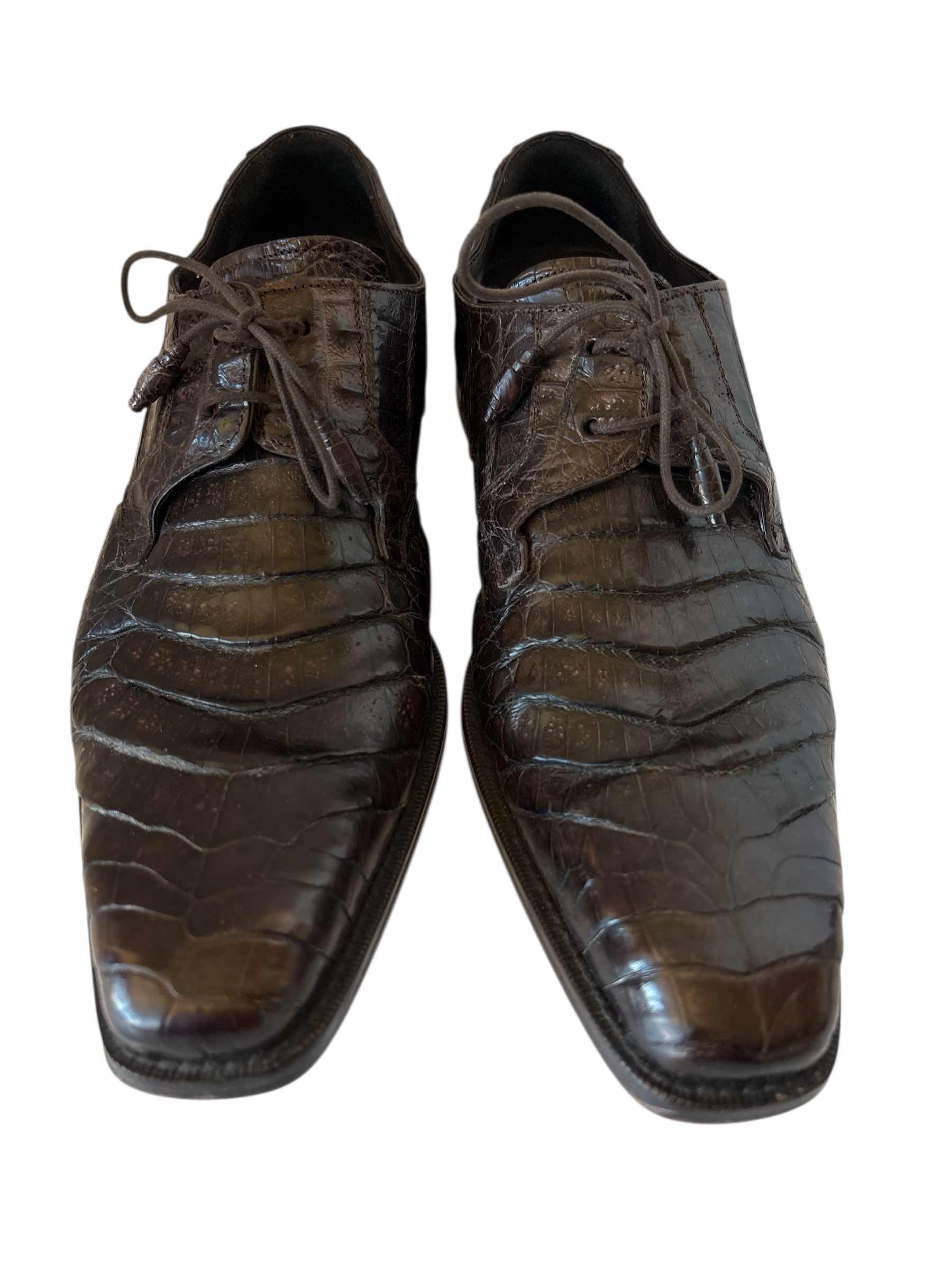 Photo 1 of MEZLAN ANDERSON CROCODILE DRESS SHOES SIZE 8 MENS