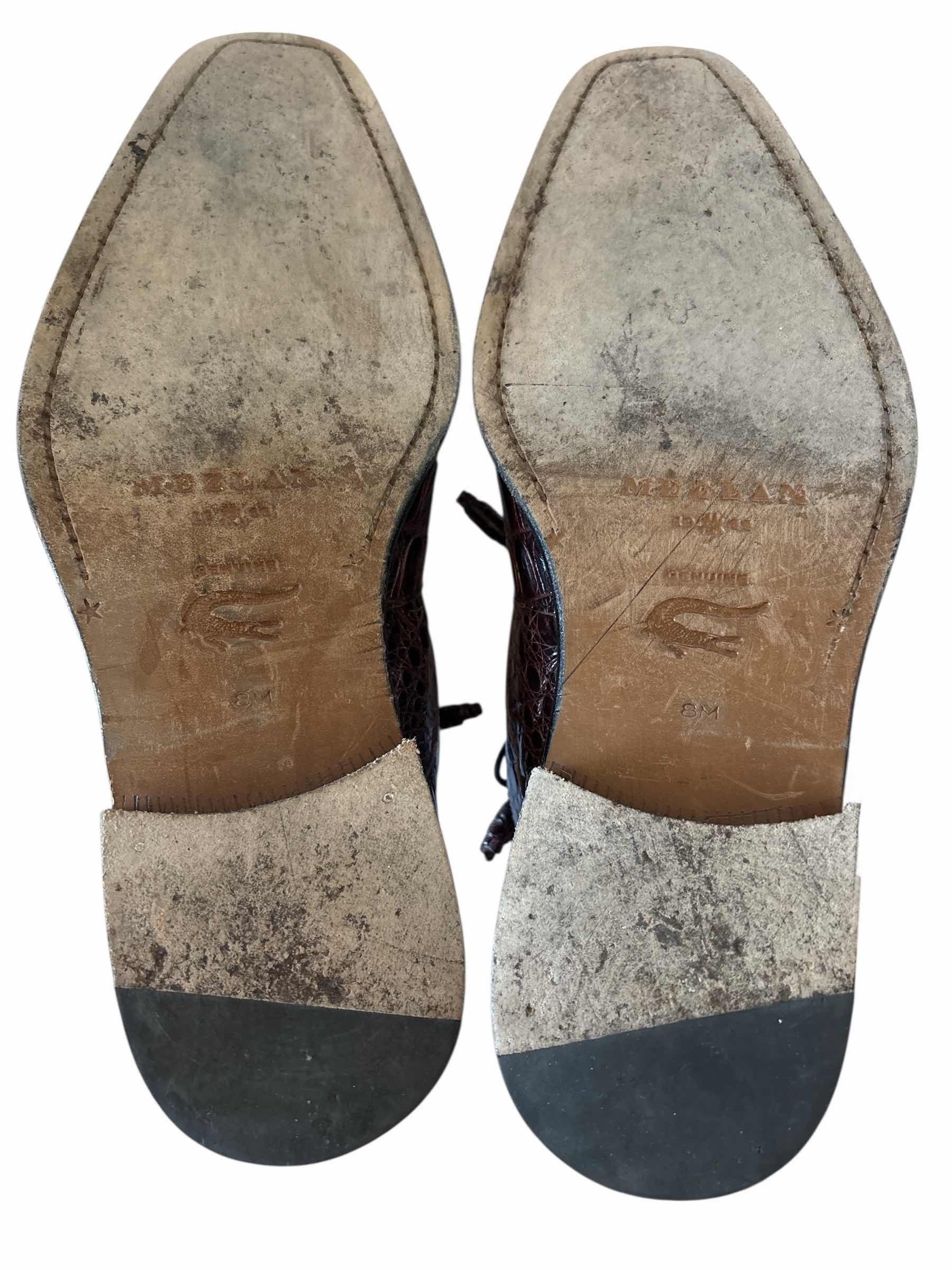 Photo 1 of MEZLAN ANDERSON CROCODILE DRESS SHOES SIZE 8 MENS