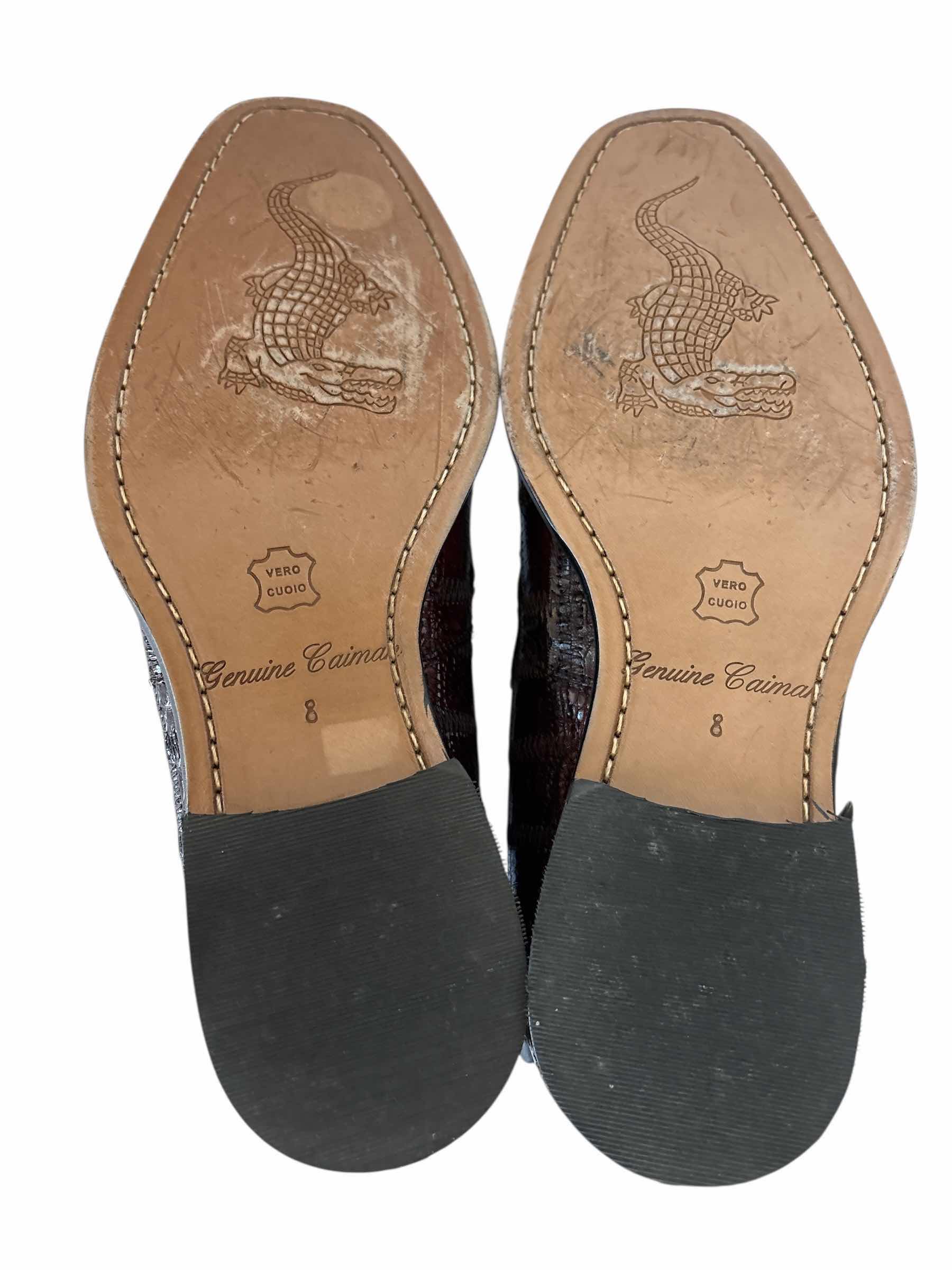 Photo 1 of BELVEDERE ALLIGATOR DRESS SHOES SIZE 8 MENS