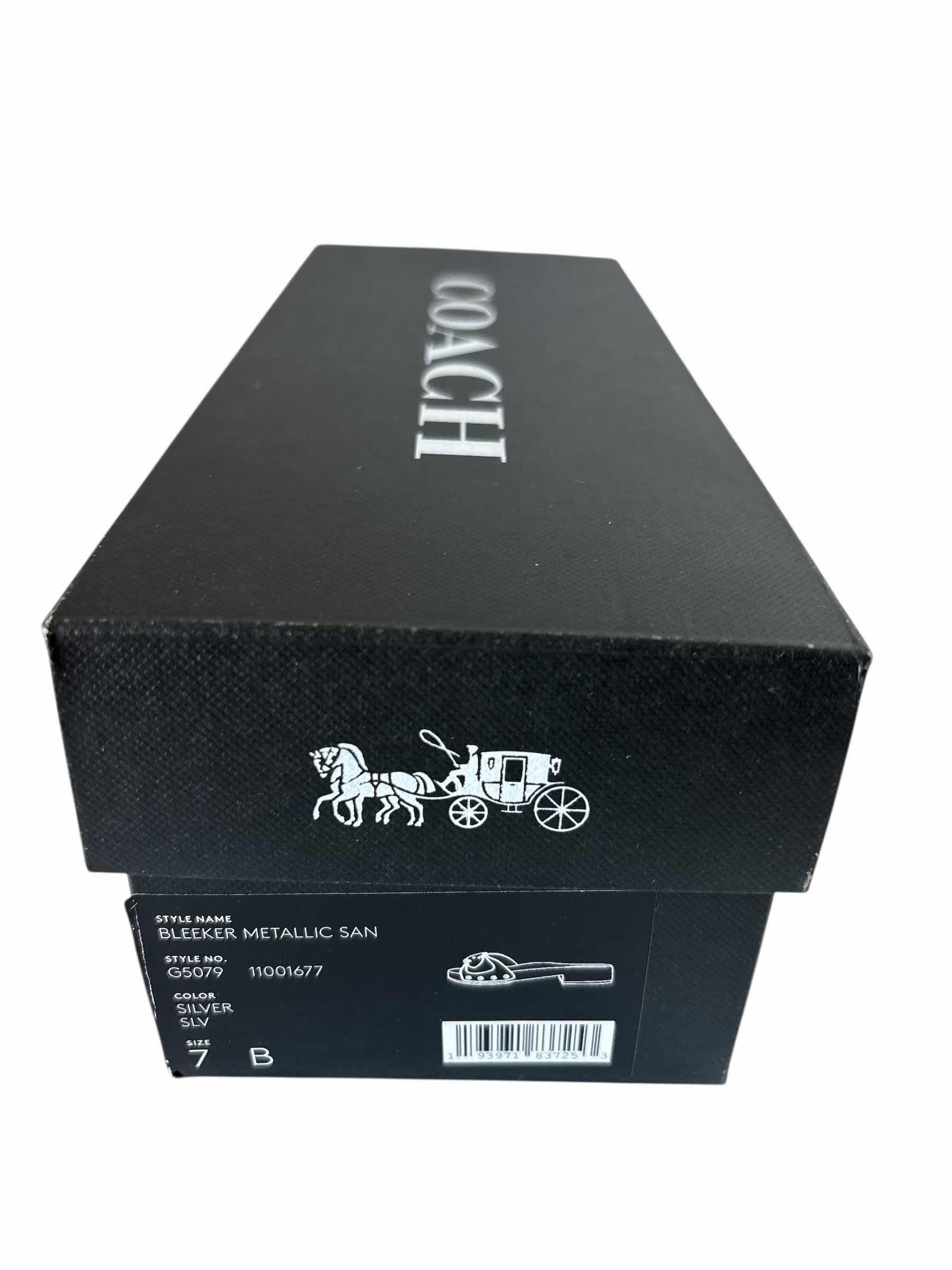 Photo 1 of NIB COACH BLEEKER METALLIC SANDALS SIZE 7 WOMENS